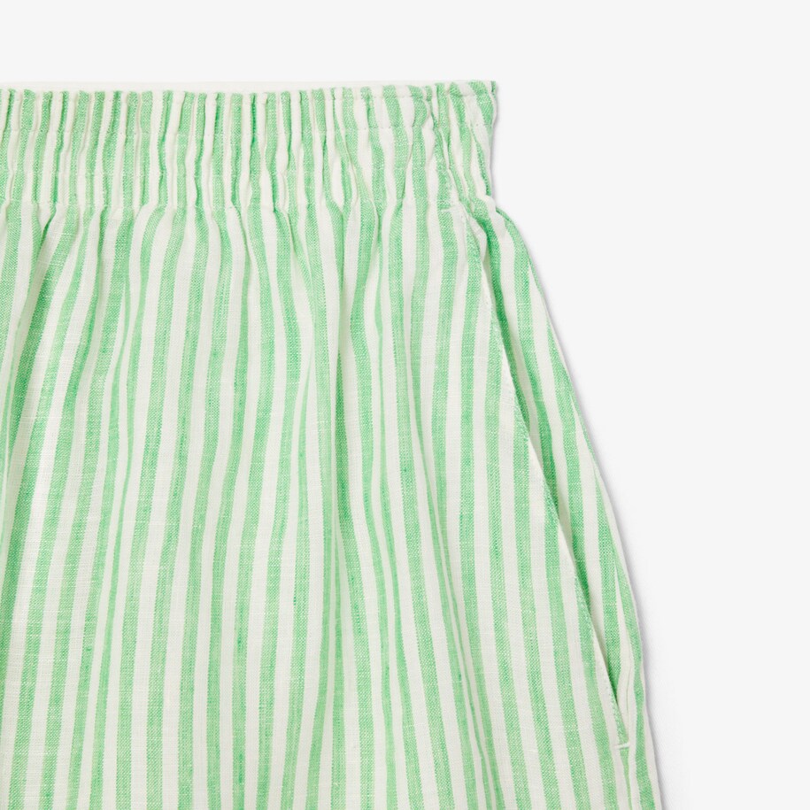 Loose Striped Linen Shorts image number 5