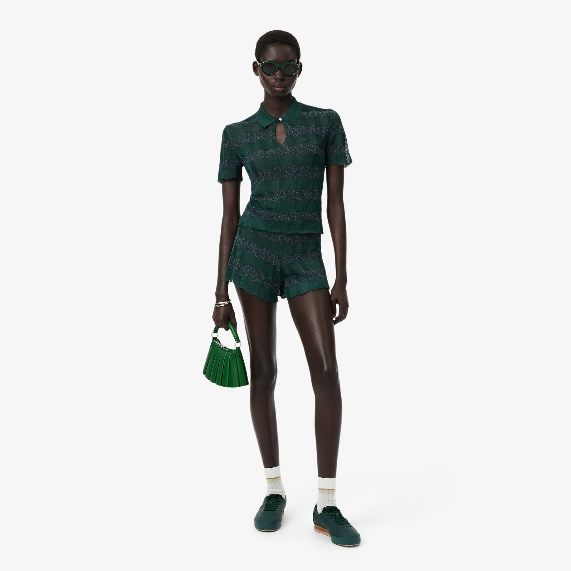 Runway Pointelle Knit Shorts image number 0