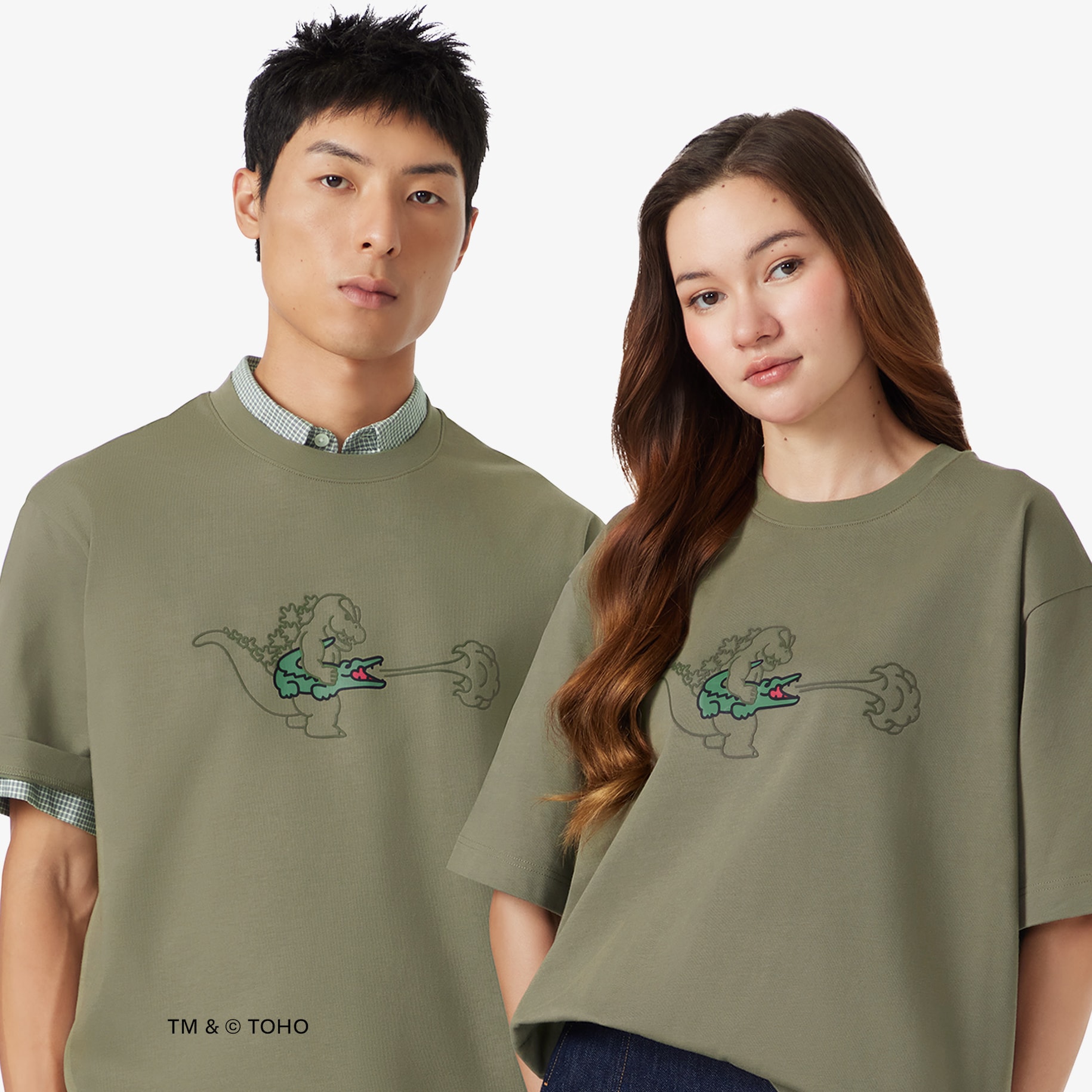 T-shirt Lacoste & Godzilla image number 1