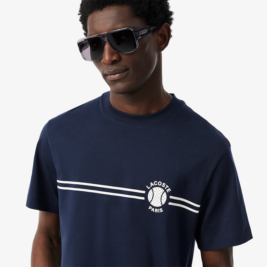 Printed Embroidered Cotton Jersey T-shirt image number 1