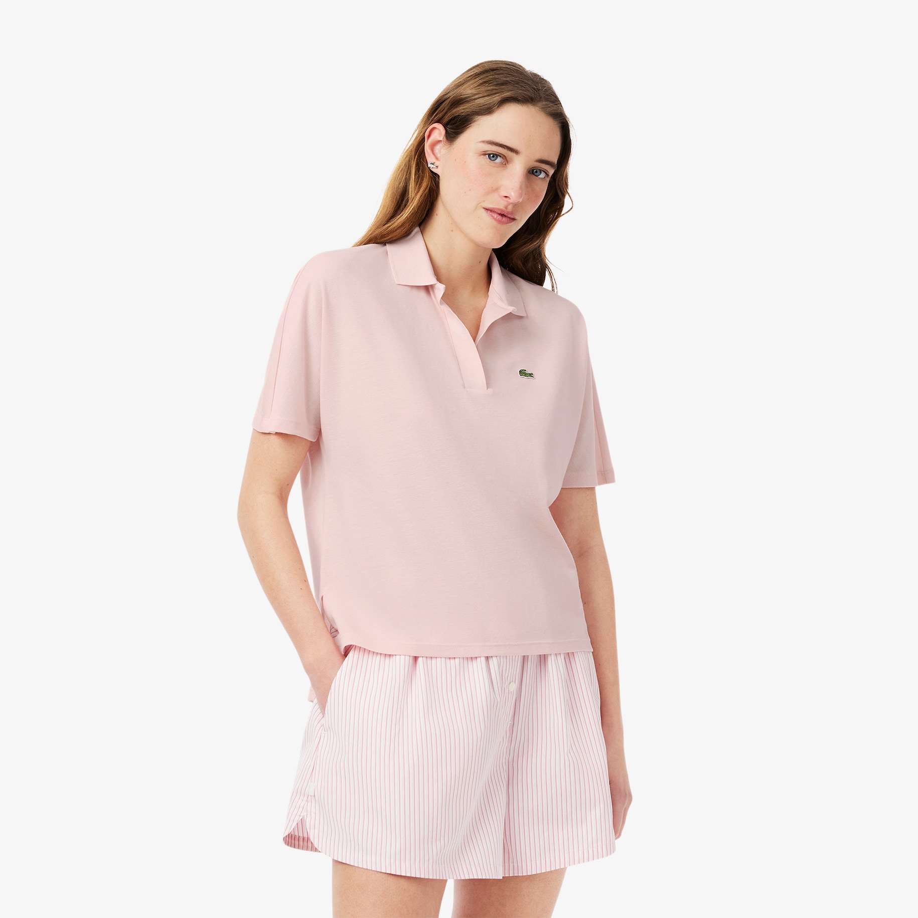 Relaxed Fit Fluid Piqu&eacute; Polo Shirt image number 0