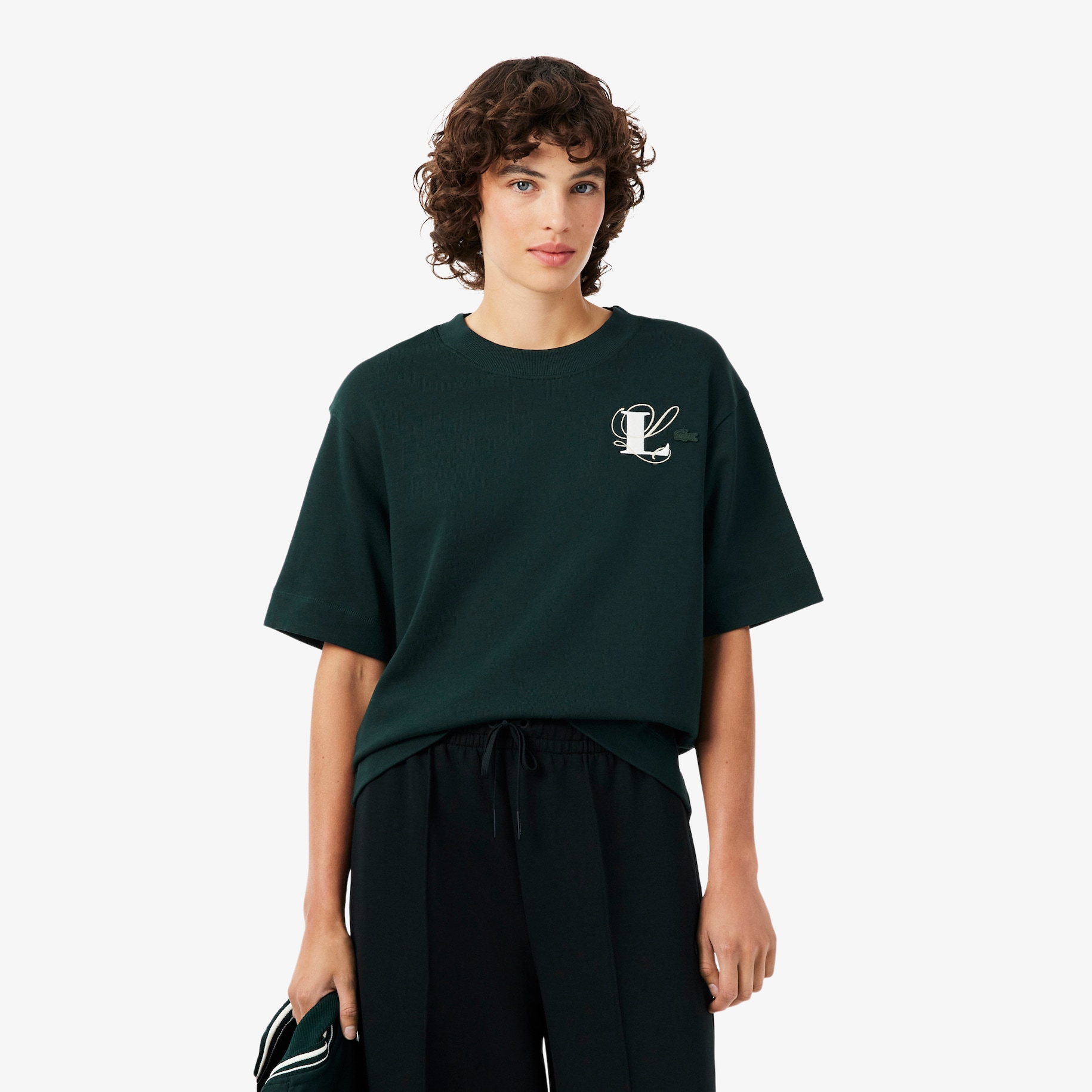 Oversized Embroidery Detail Jersey T-shirt image number 0