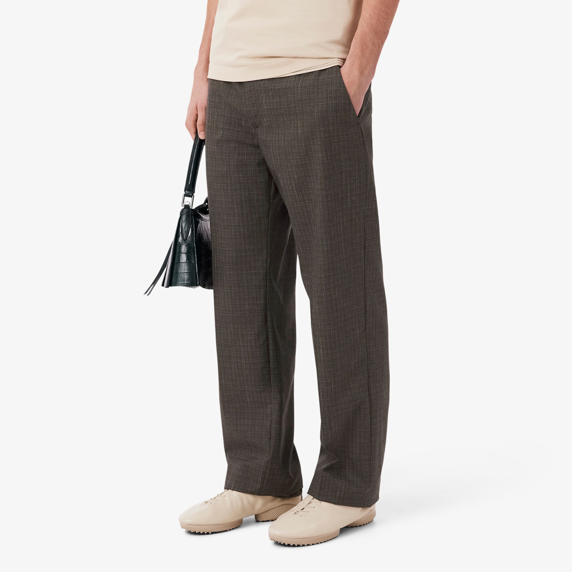 Runway Straight Fit Tailored Wool Pants image number 1