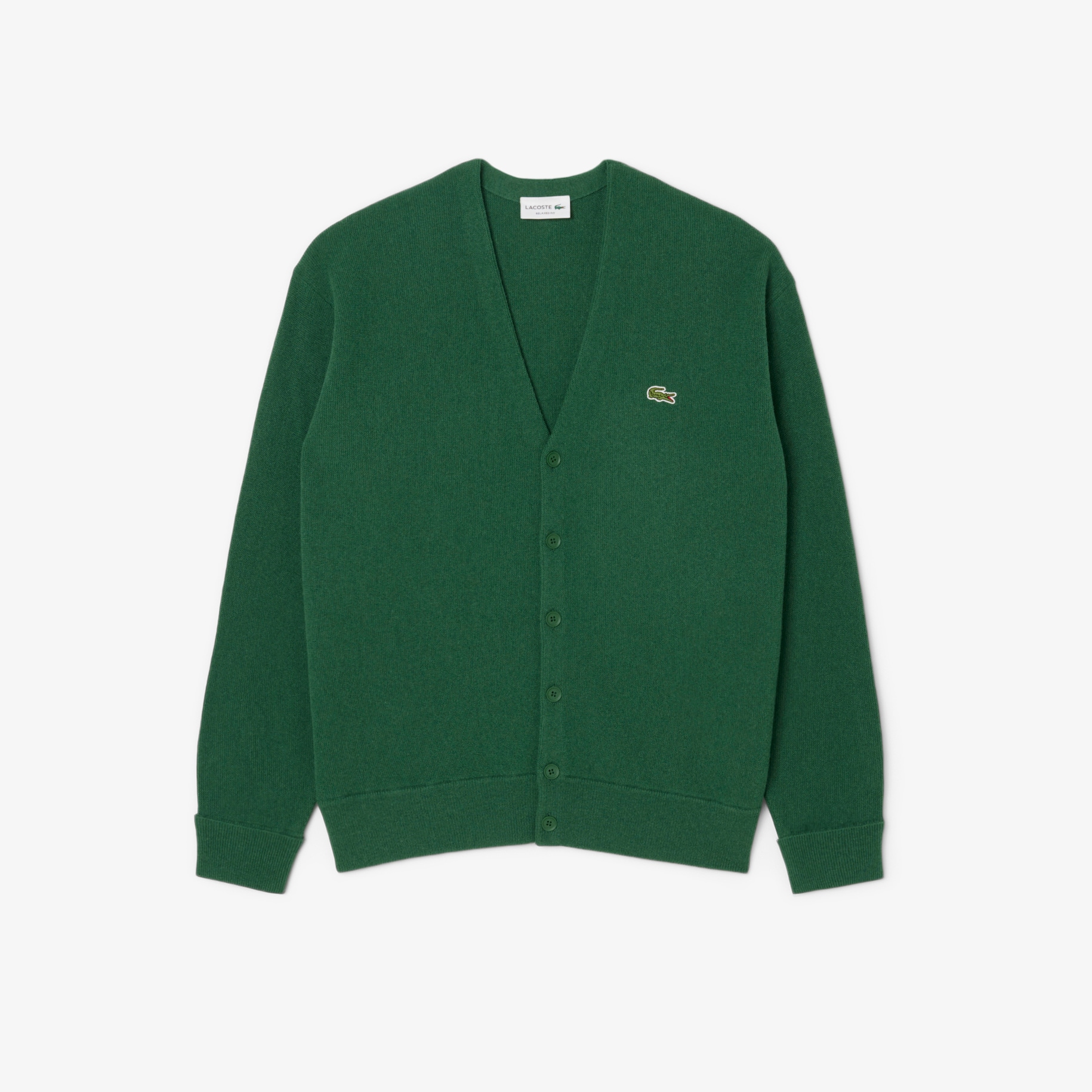 Relaxed Fit Carded Wool Cardigan image number 3