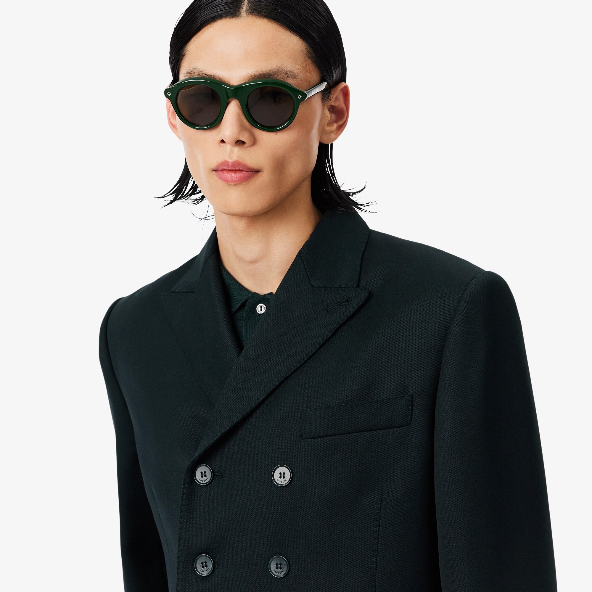 Runway Double Breasted Lightweight Wool Blazer image number 1