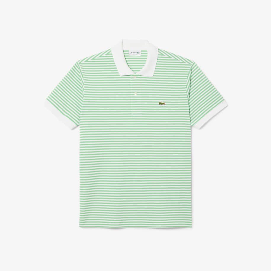 Classic Fit L.12.12 Striped Petit Piqué Polo Shirt image number 3