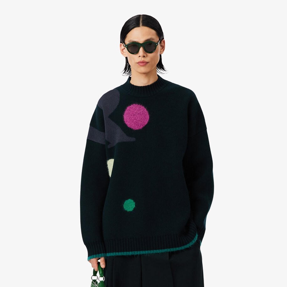 Runway Graphic Jacquard Sweater image number 0