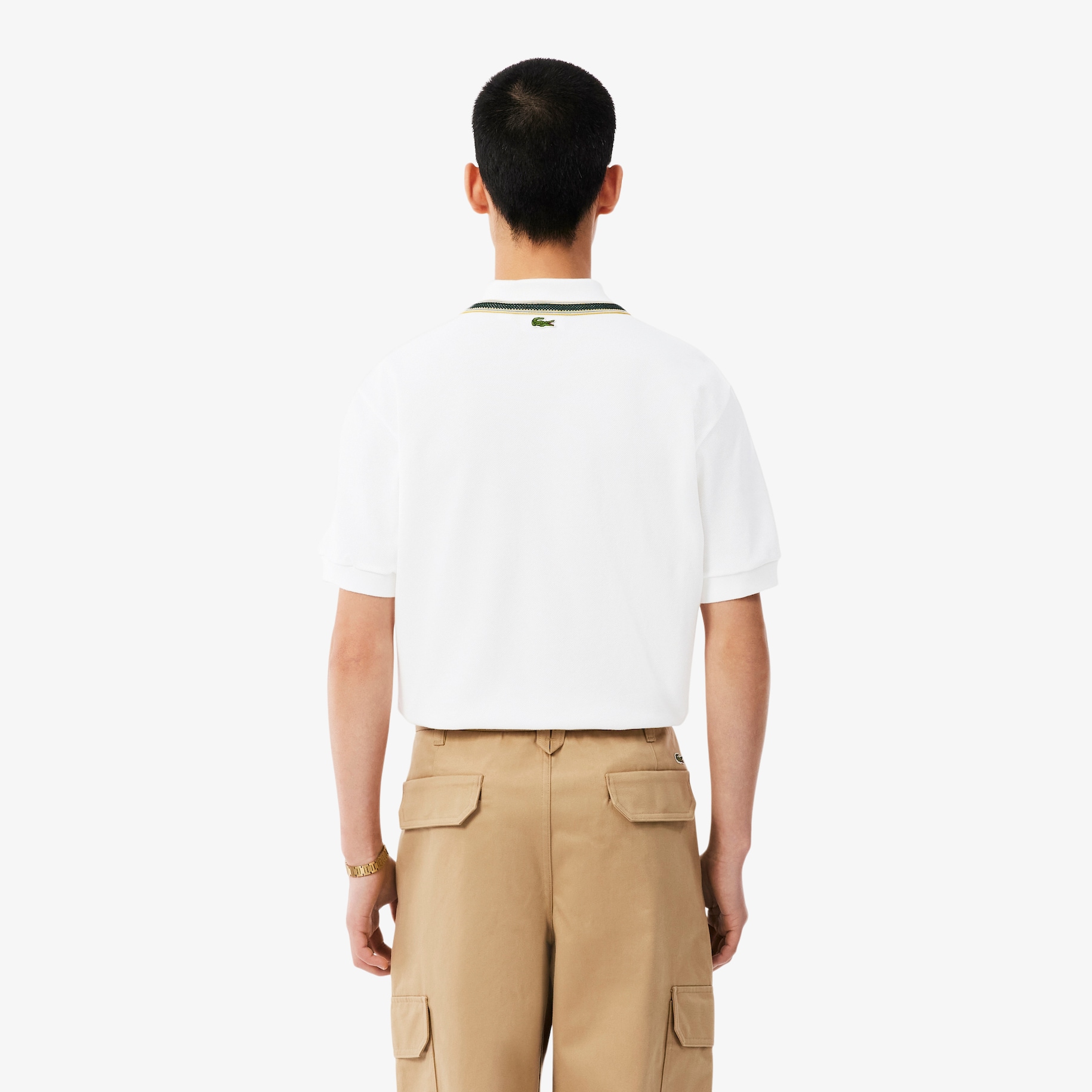 Classic Fit French Made Badge Accent Polo Shirt image number 2