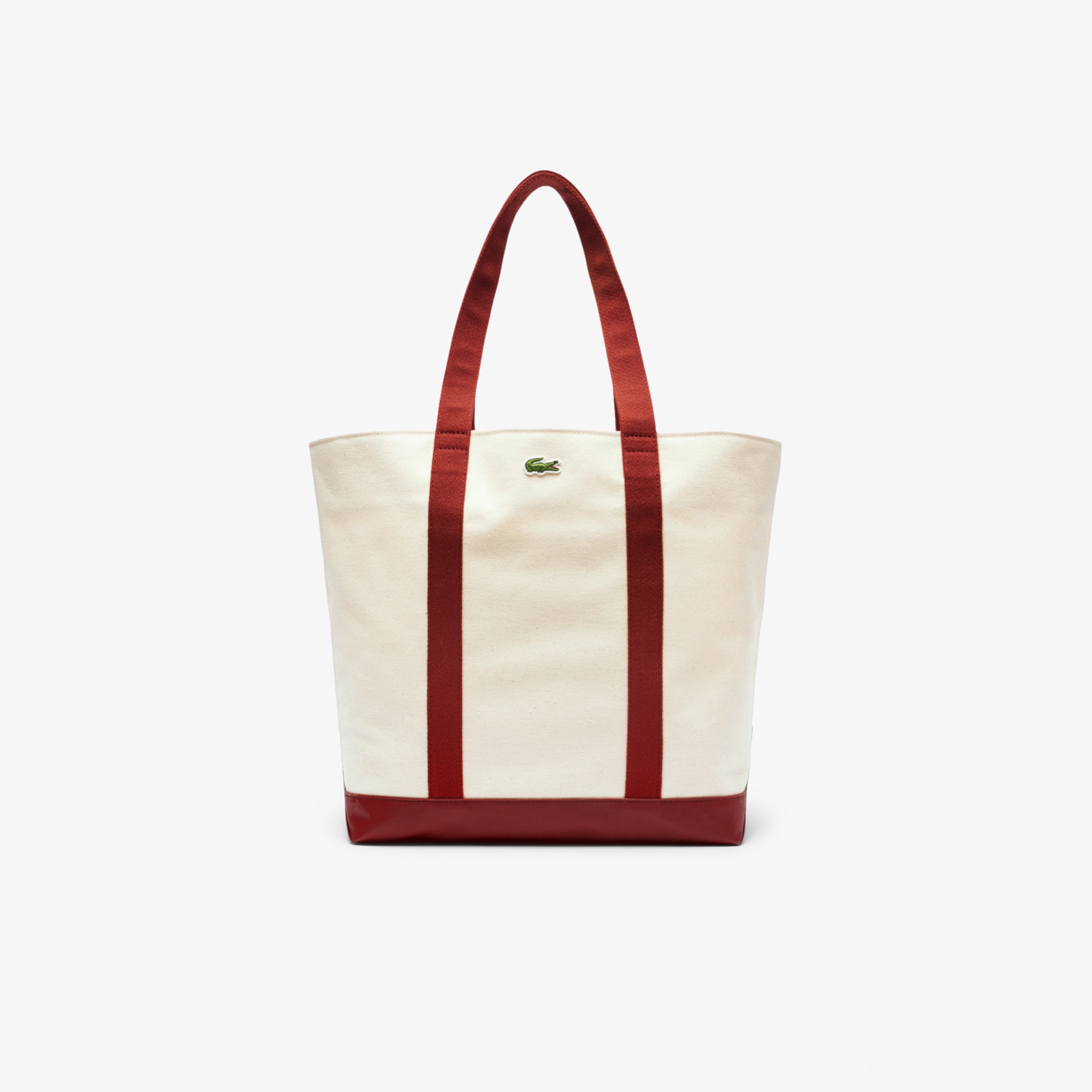 ★LACOSTE★ Women's Roland Garros Top Zip Tote Navy NF4943R5 Roland-Garros Edition Canvas Tote - All Women's Bags