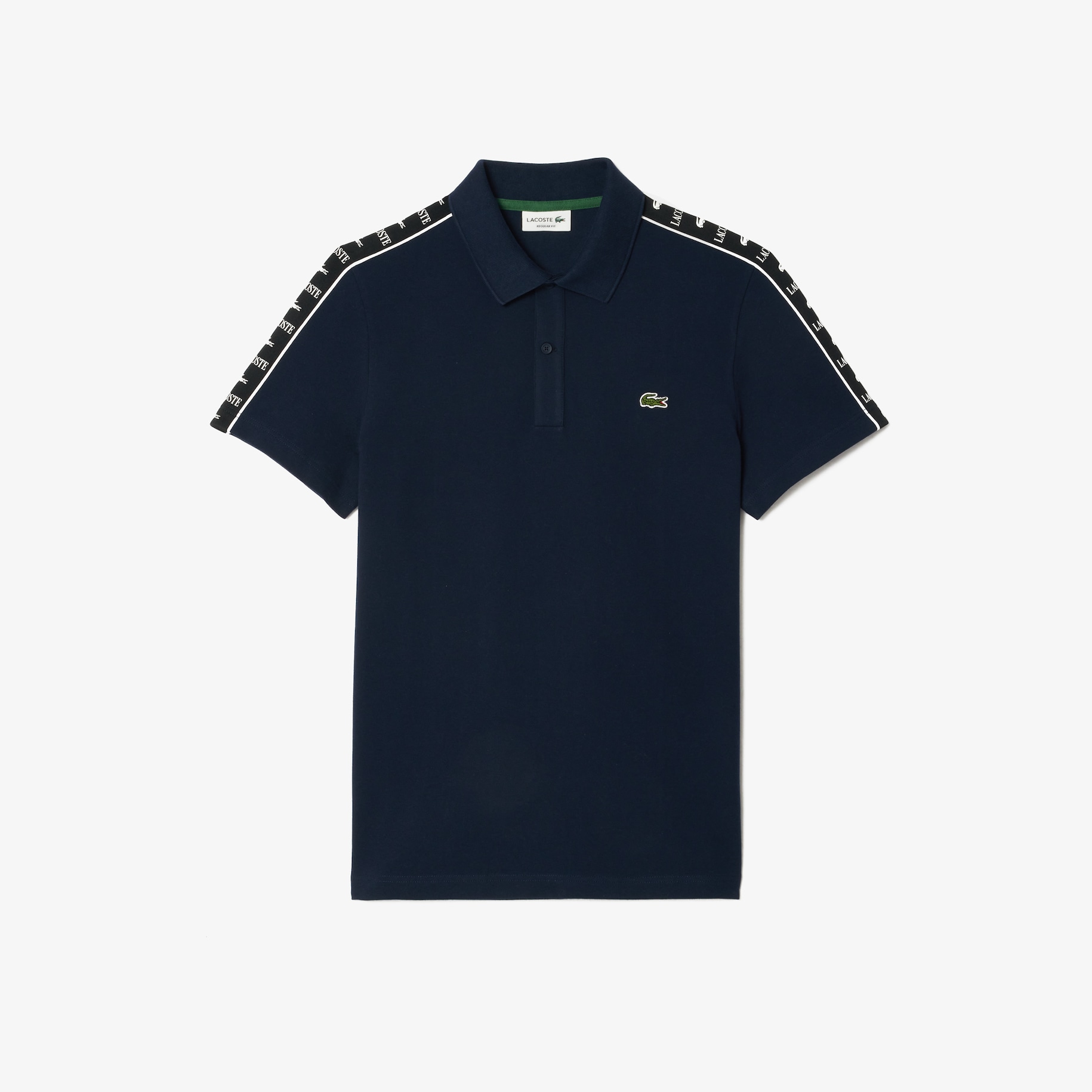 Logo Stripe Stretch Piqué Polo Shirt image number 3