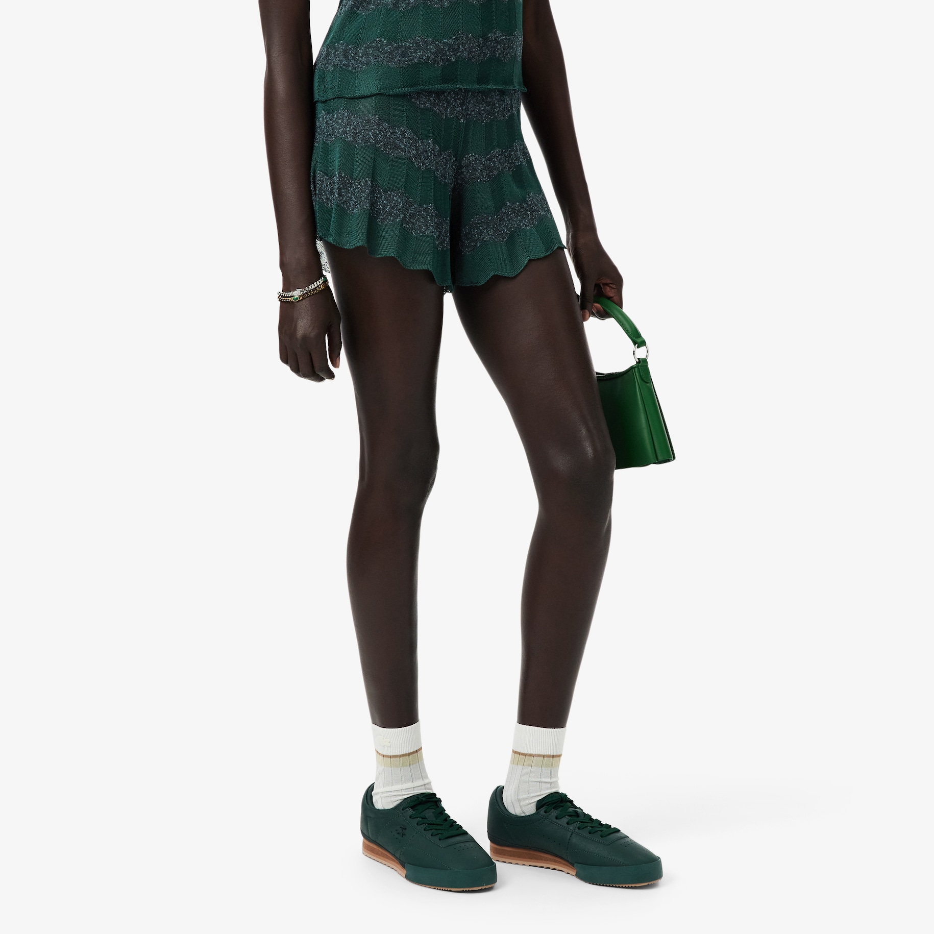 Runway Pointelle Knit Shorts image number 1
