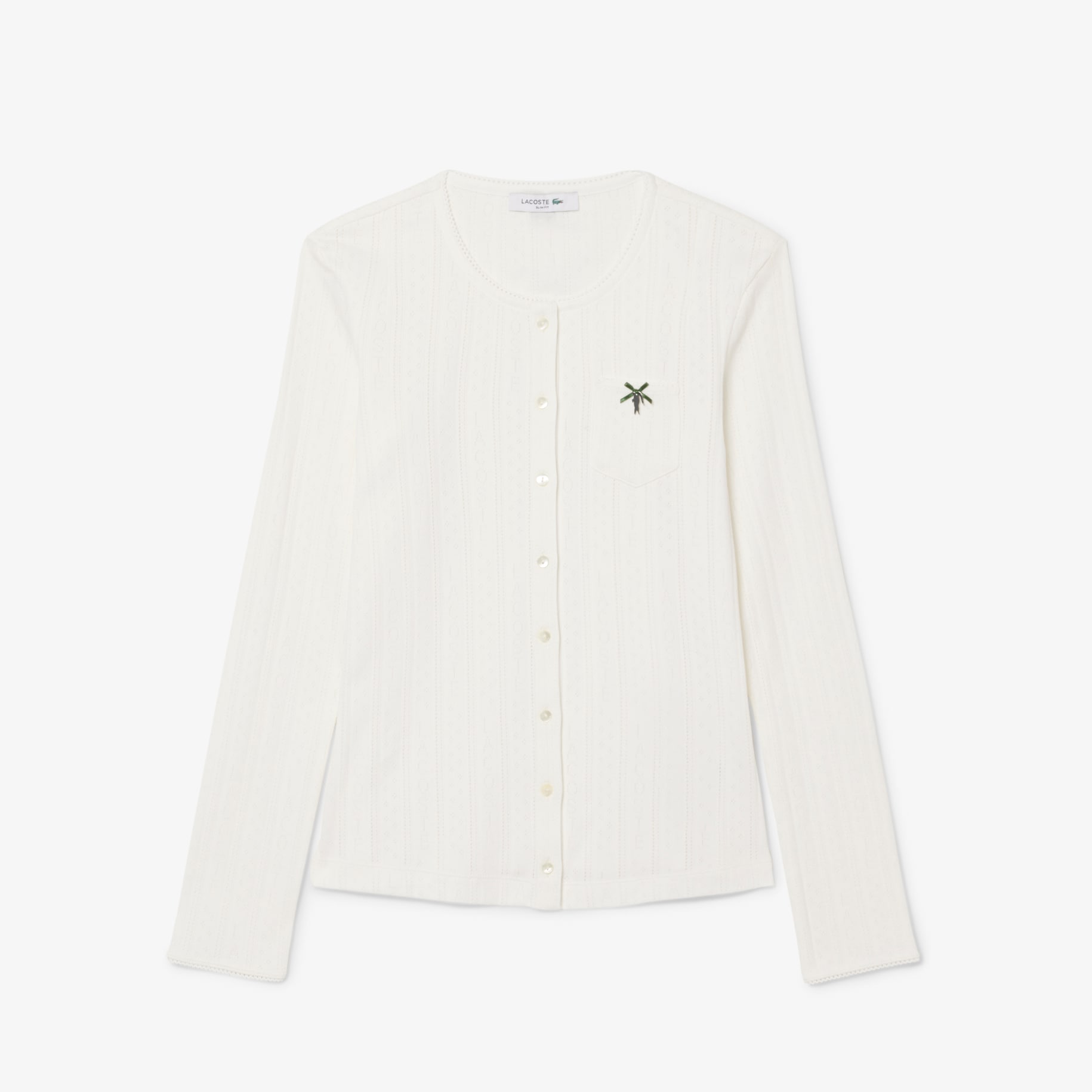 Slim Fit Pointelle Cardigan image number 3