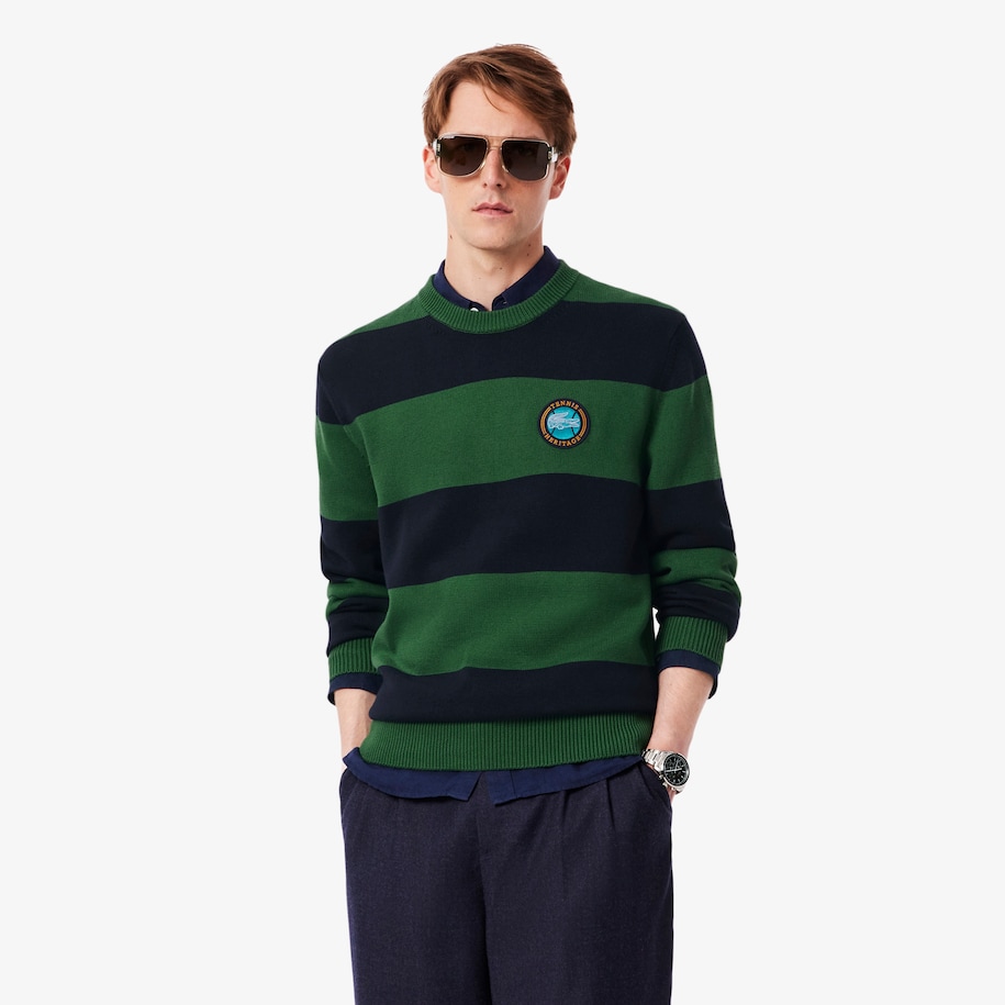 Striped Cotton Jersey Sweater image number 0