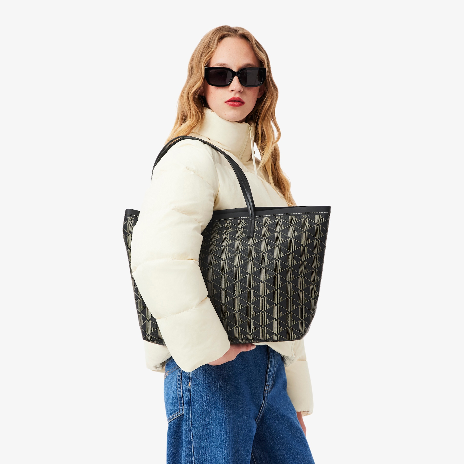 Zely Grained Tote with Pouch image number 5
