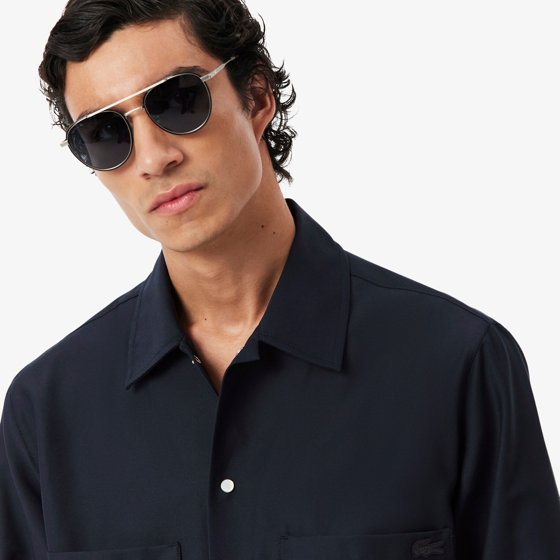 Textured Cotton Overshirt image number 1