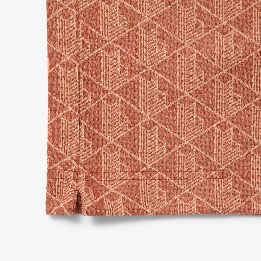 Classic Fit Contrast Collar Monogram Motif Polo Shirt image number 5