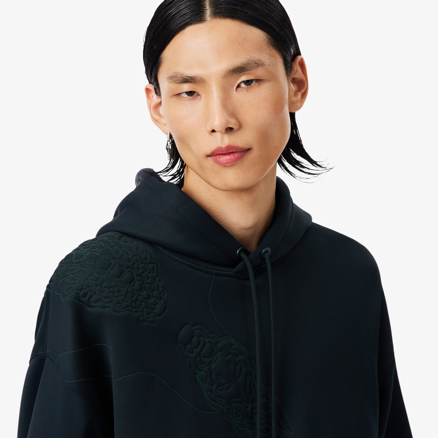 Runway Embroidered Crocodile Hoodie image number 1