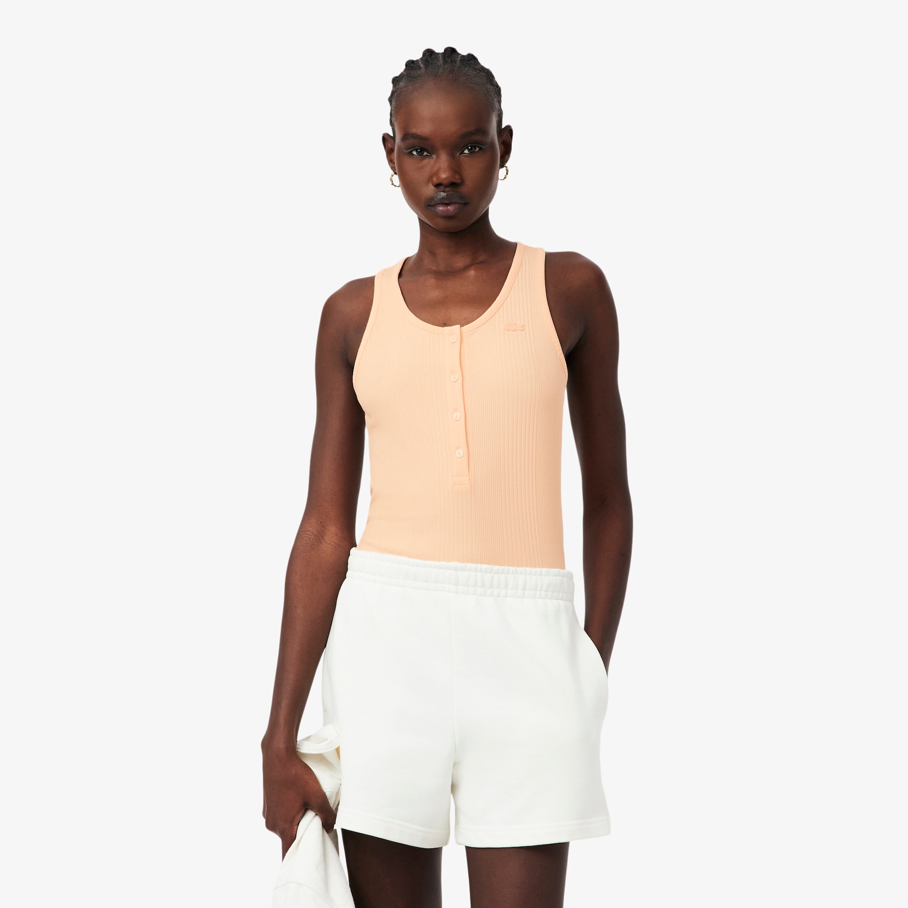 Slim Fit Ribbed Cotton Tank Top image number 0