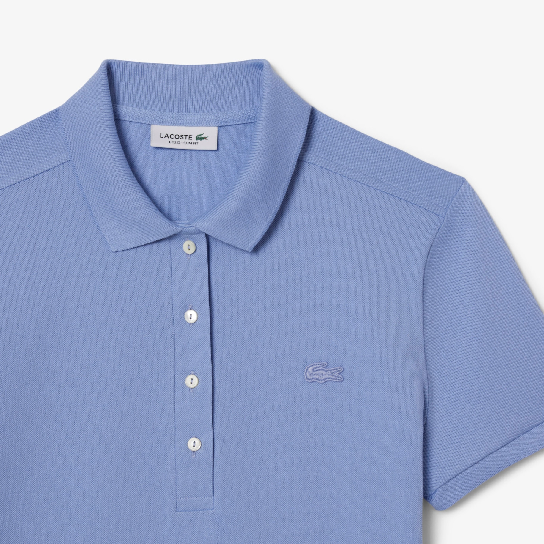 L.12.D Slim Fit Stretch Mini Piqué Polo Shirt image number 1