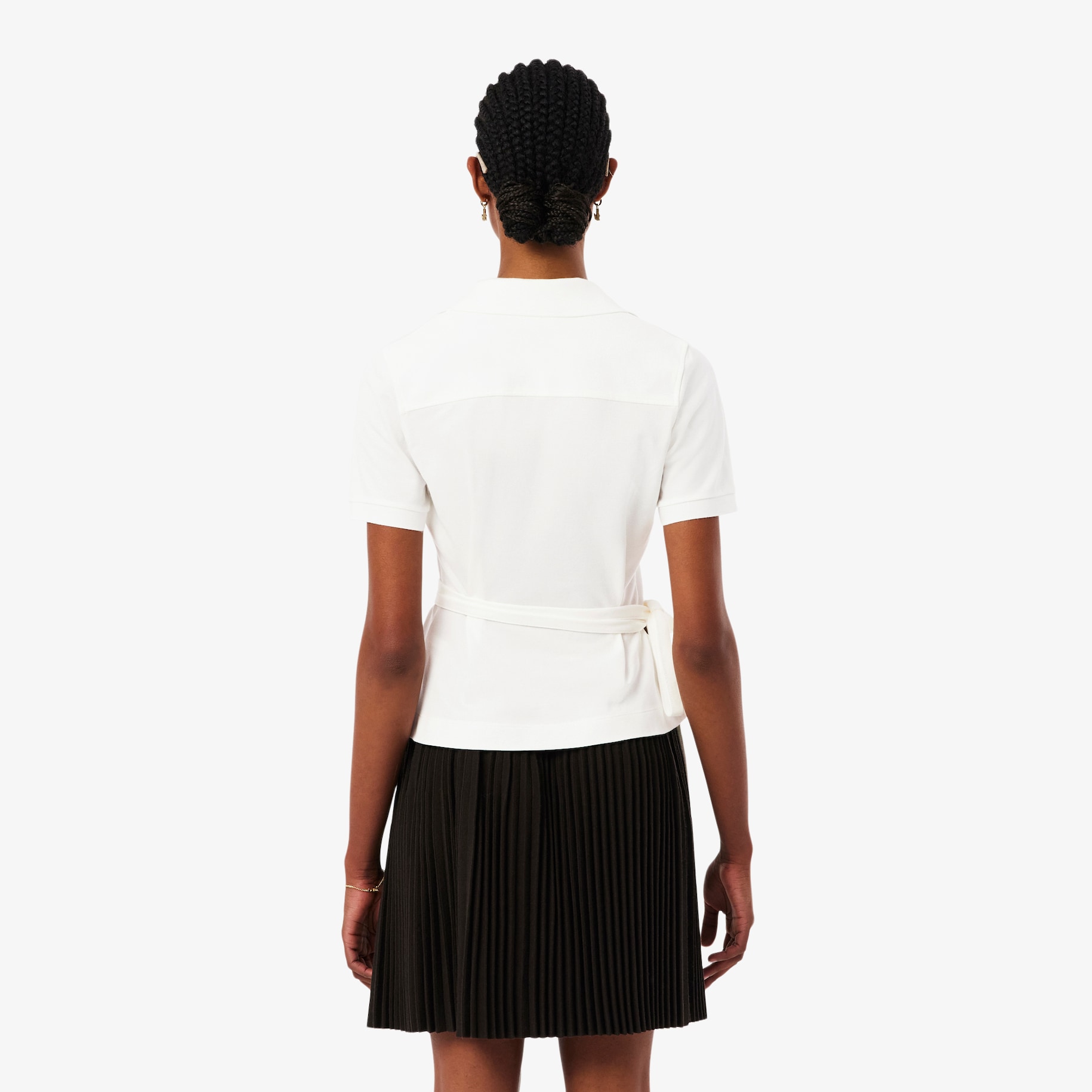 Stretch Mini Piqu&eacute; Wrap Polo Shirt image number 2