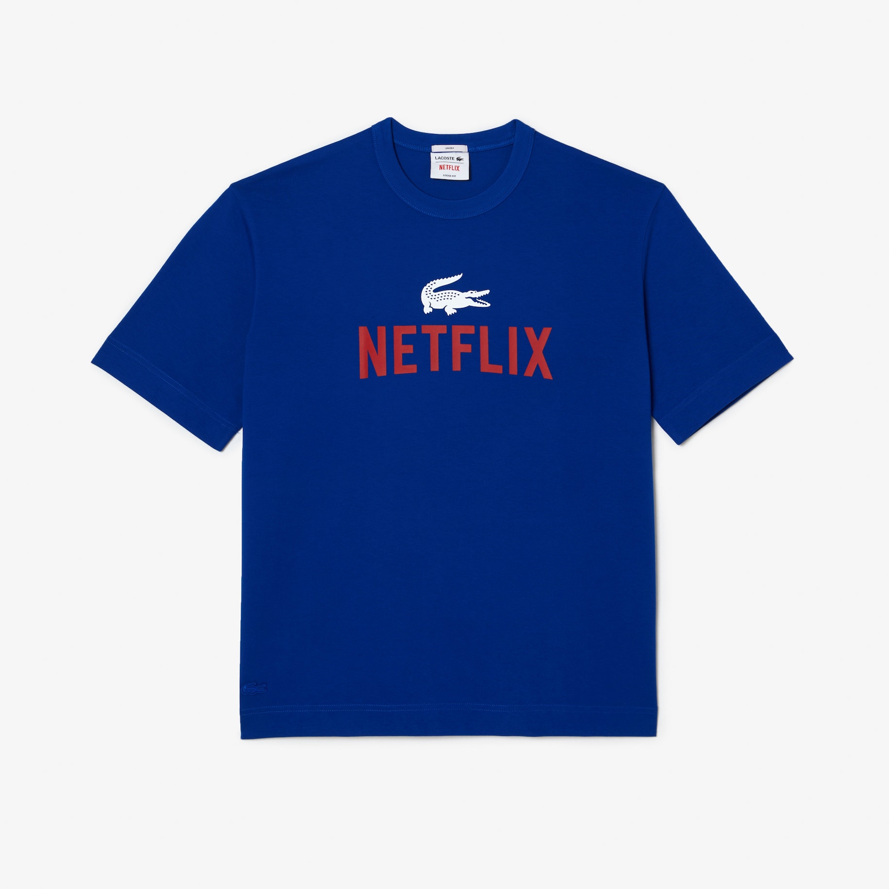 Unisex Lacoste x Netflix Loose Fit Organic Cotton T-shirt image number 3