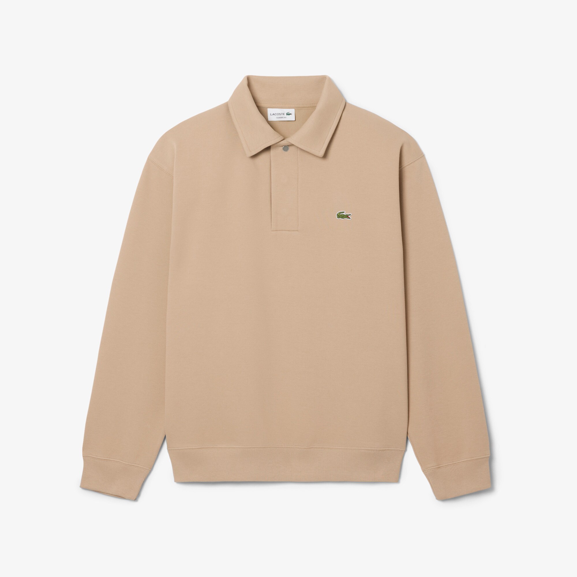 Polo Collar Piqu&eacute; Sweatshirt image number 3