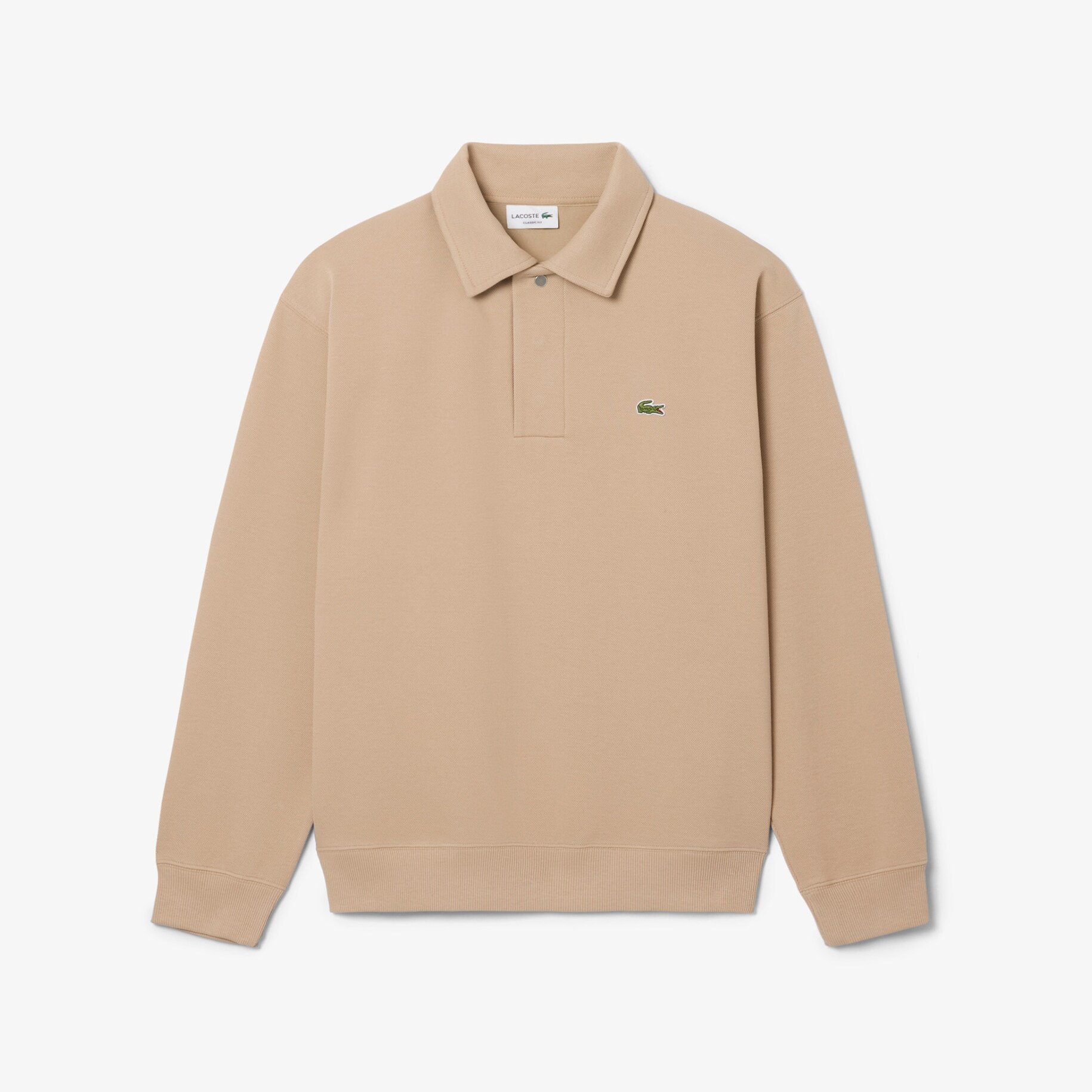 Polo Collar Piqu&eacute; Sweatshirt image number 3
