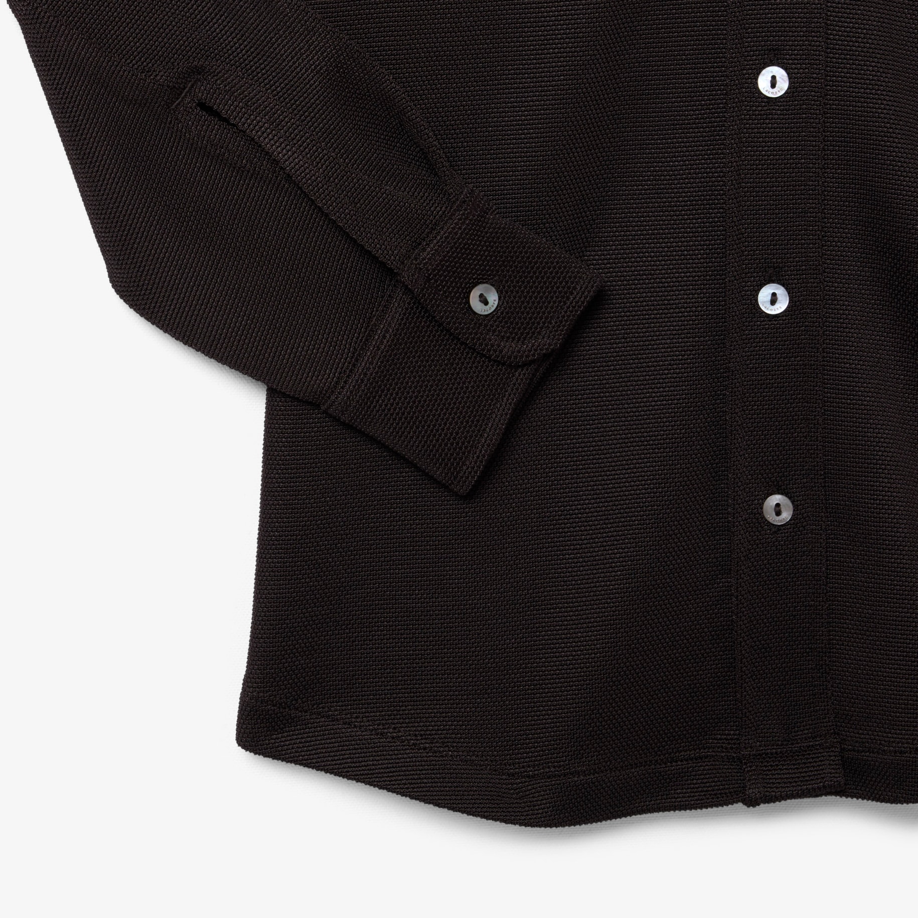 Slim Fit Long Sleeved Piqu&eacute; Polo Shirt image number 5