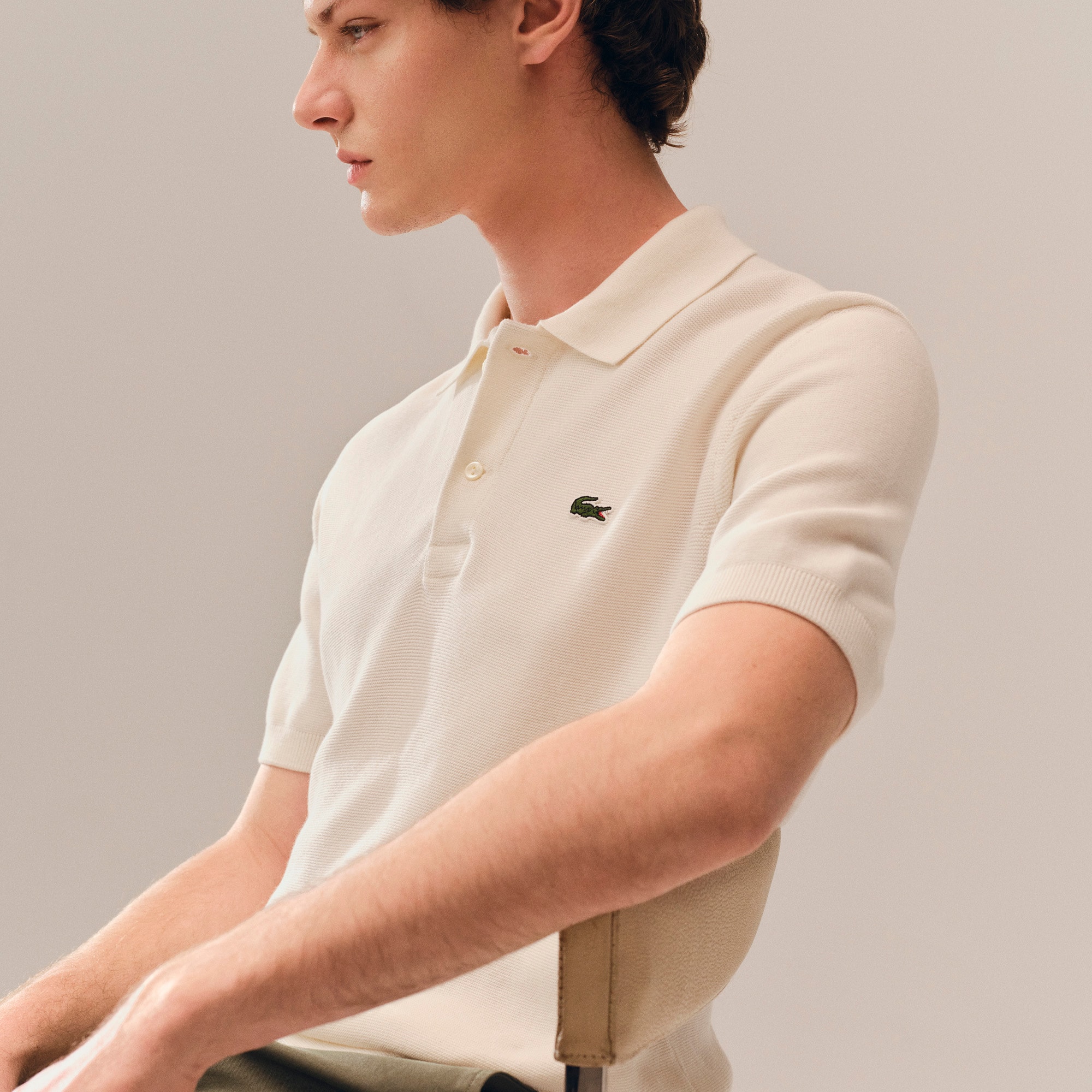 Classic Fit Knitted Polo Shirt image number 6