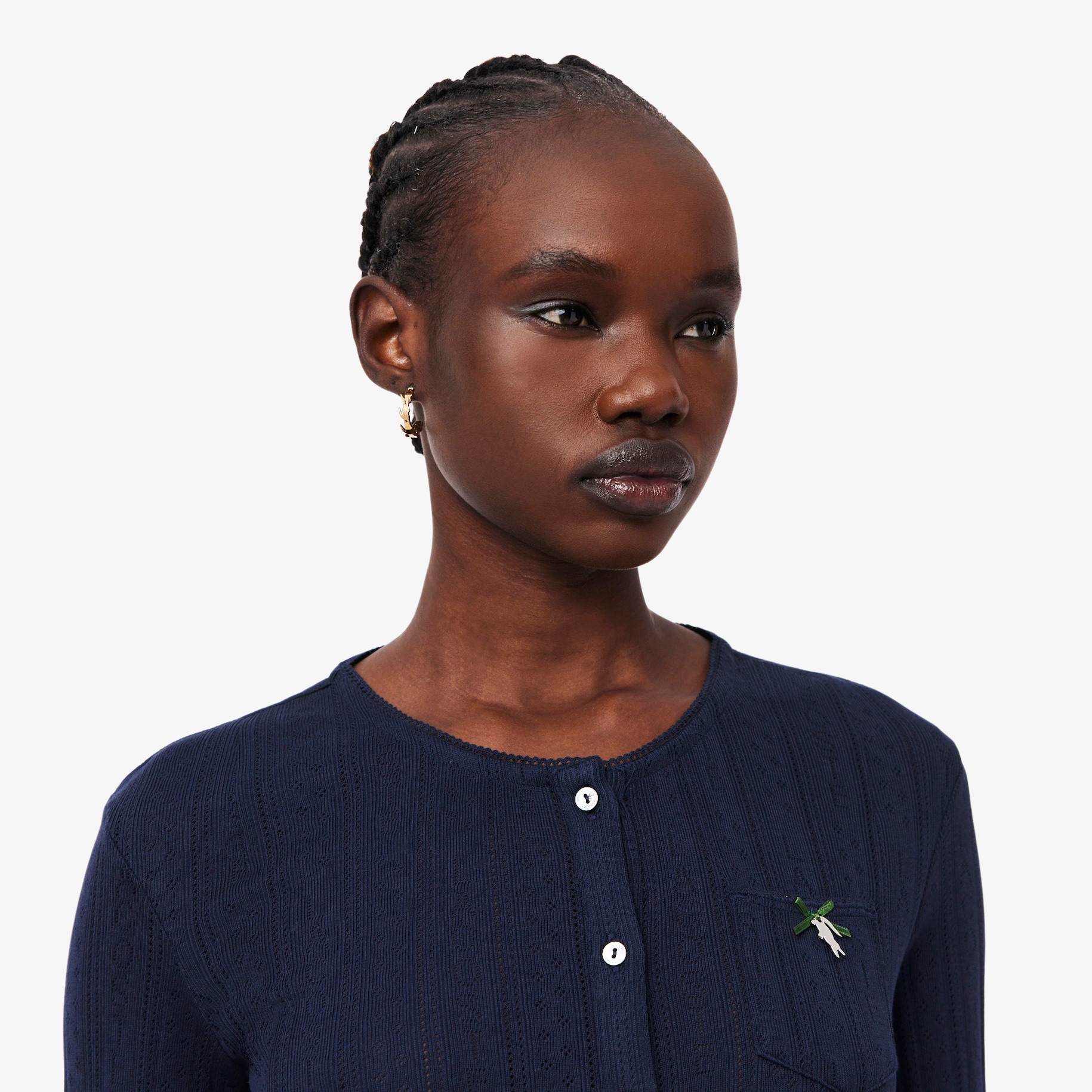 Slim Fit Pointelle Cardigan image number 1