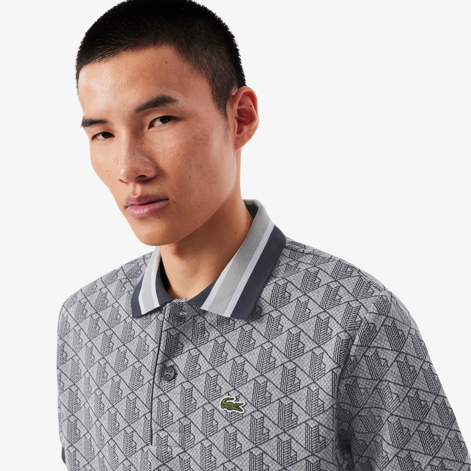 Classic Fit Monogram Jacquard Polo Shirt image number 1