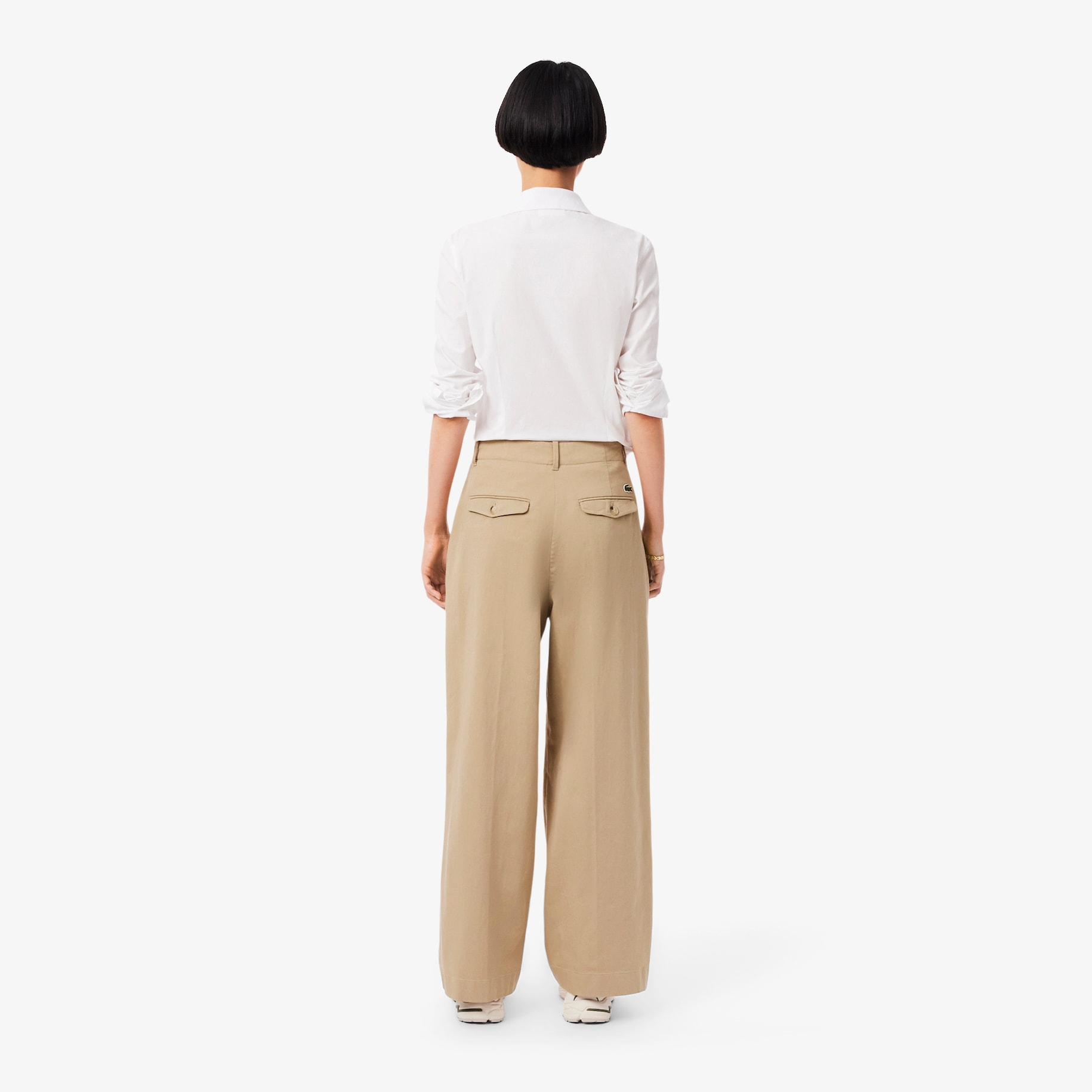 Flared Leg Stretch Gabardine Pants image number 2