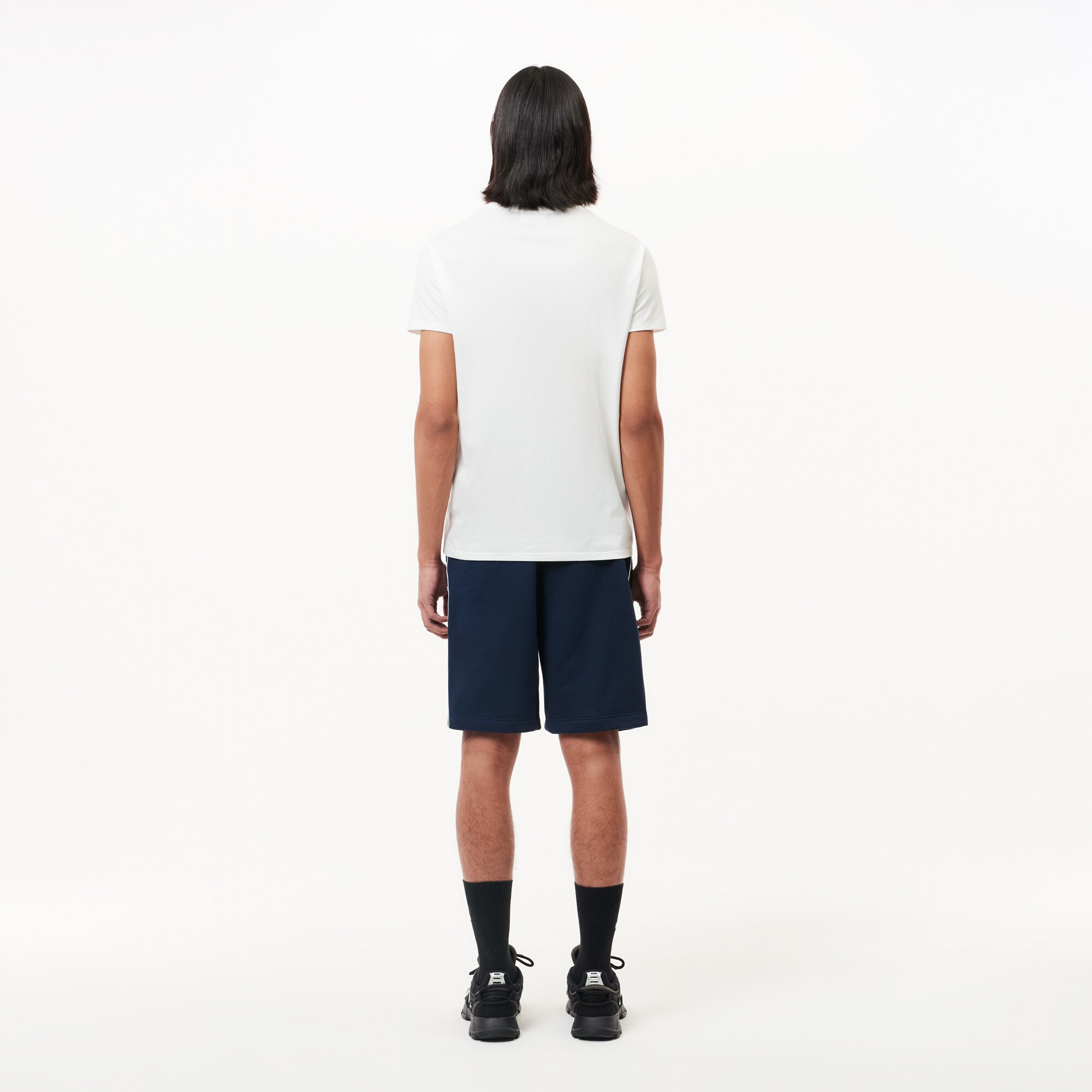 Logo Stripe Fleece Jogger Shorts image number 2