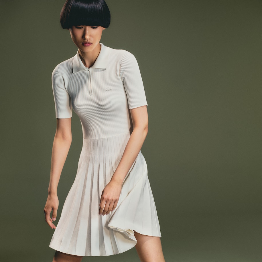 Pleated Polo Collar Dress image number 5
