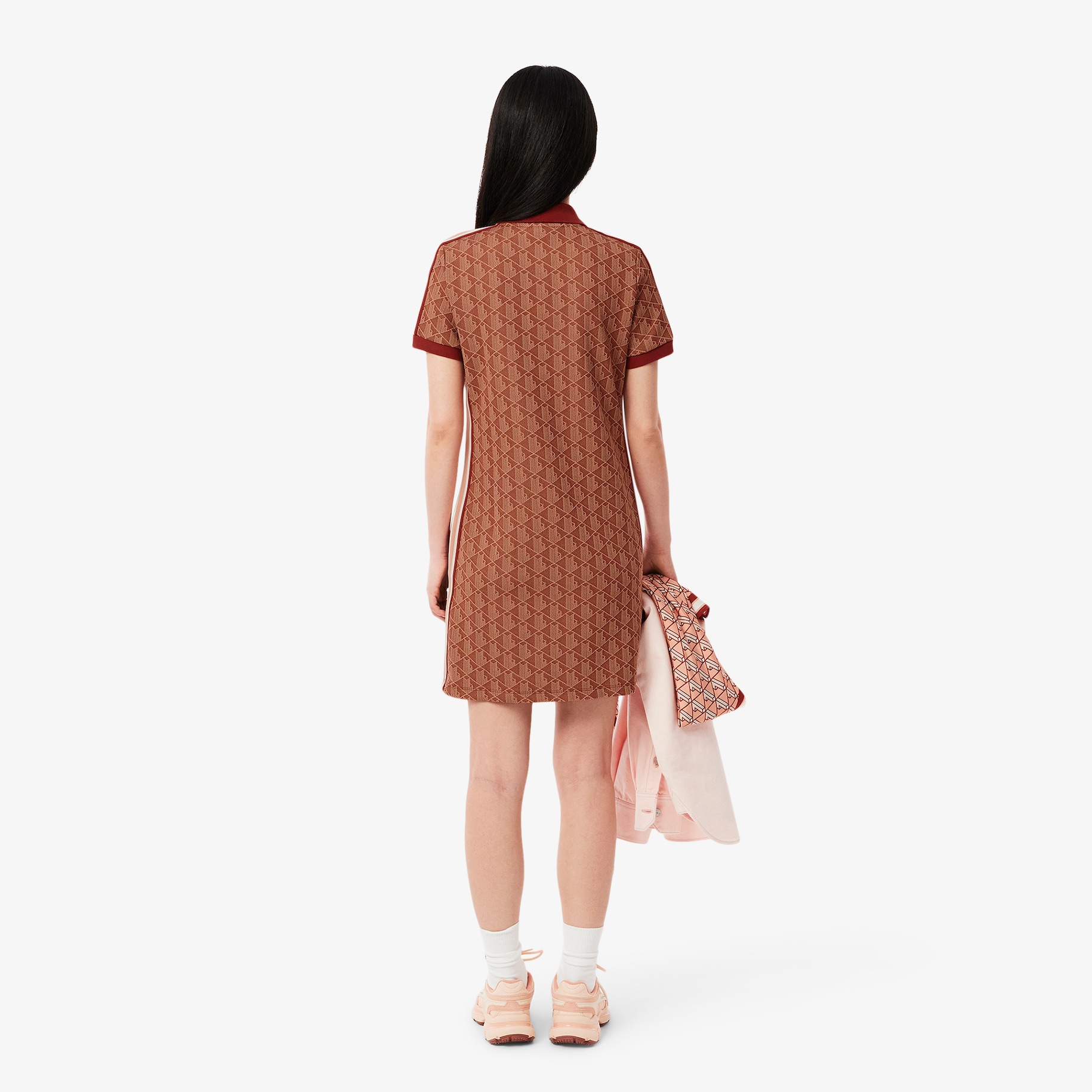 Slim Fit Monogram Jacquard Polo Dress image number 2