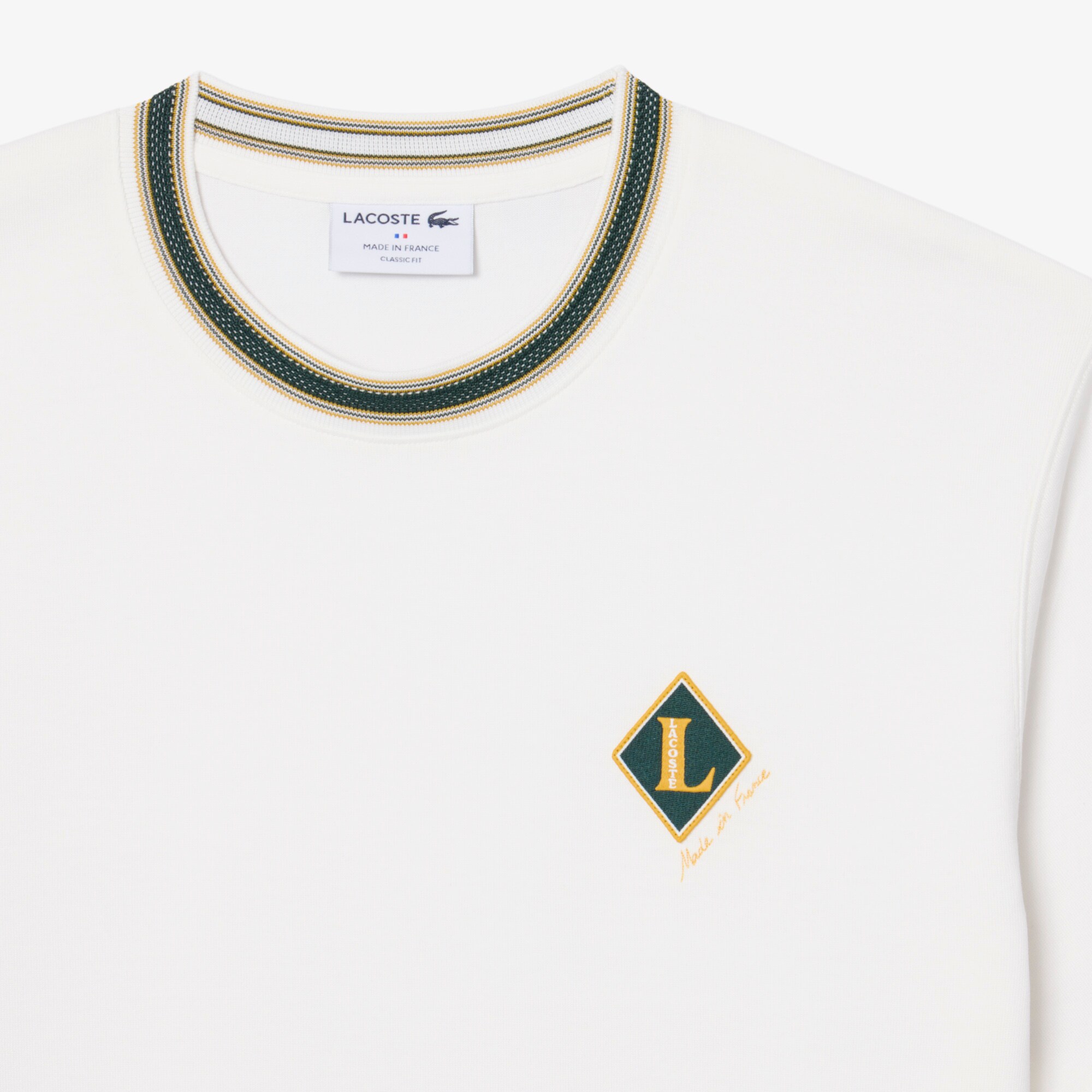 French Made Badge Accent Striped T-shirt image number 4