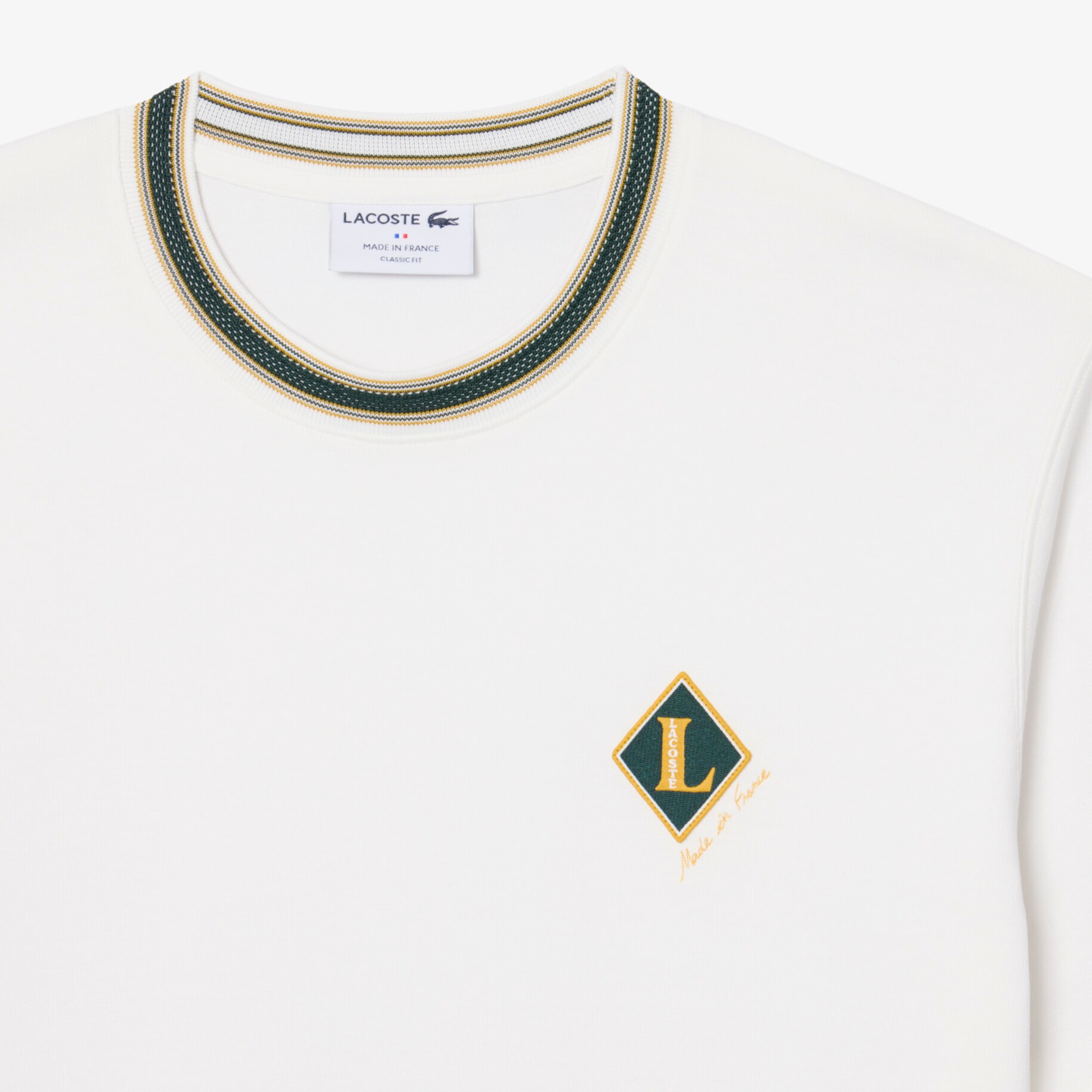 French Made Badge Accent Striped T-shirt image number 4