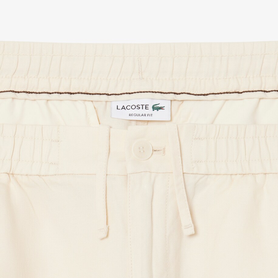 Regular Fit Linen Blend Twill Shorts image number 5