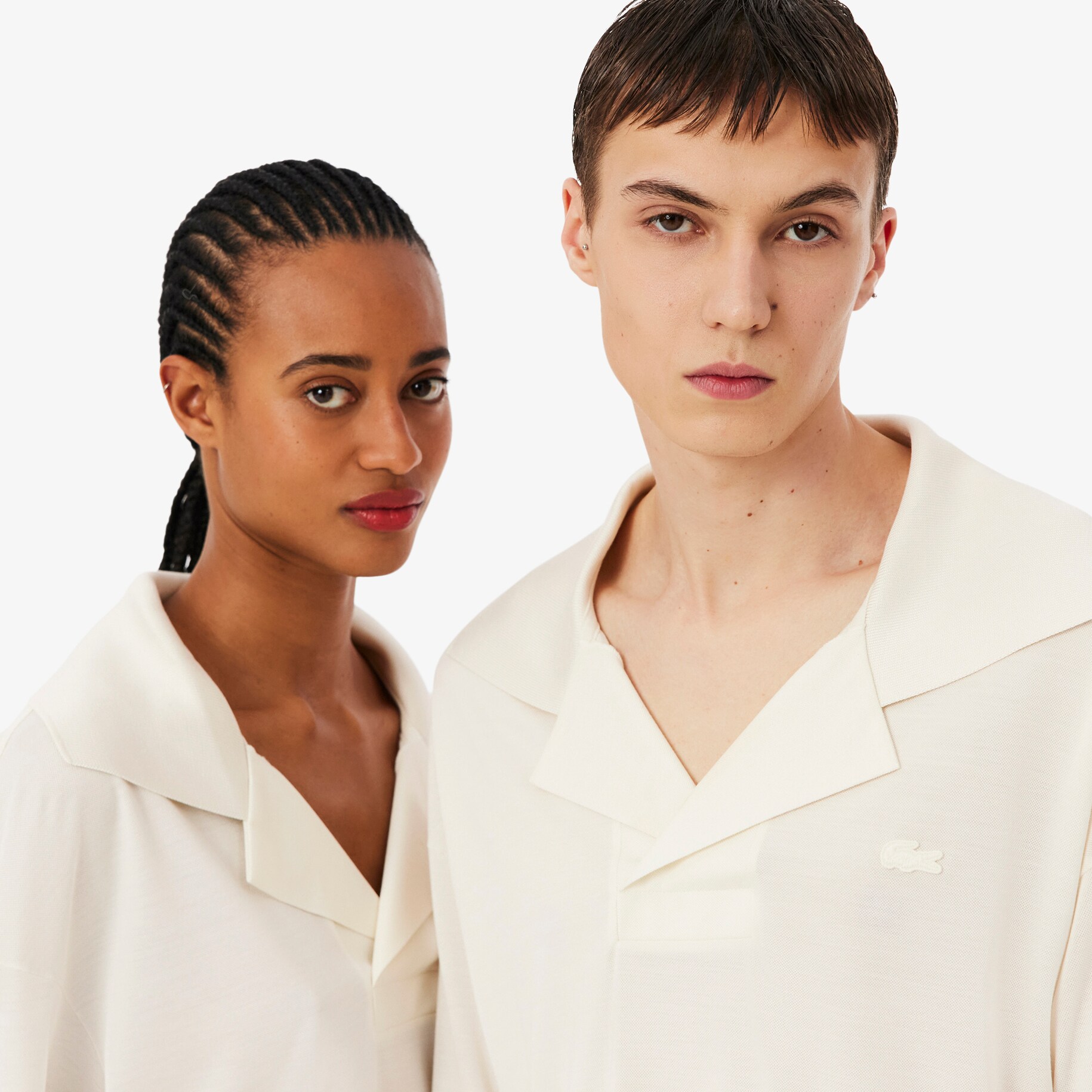 Runway Oversized Silk Piqu&eacute; Polo Shirt image number 1