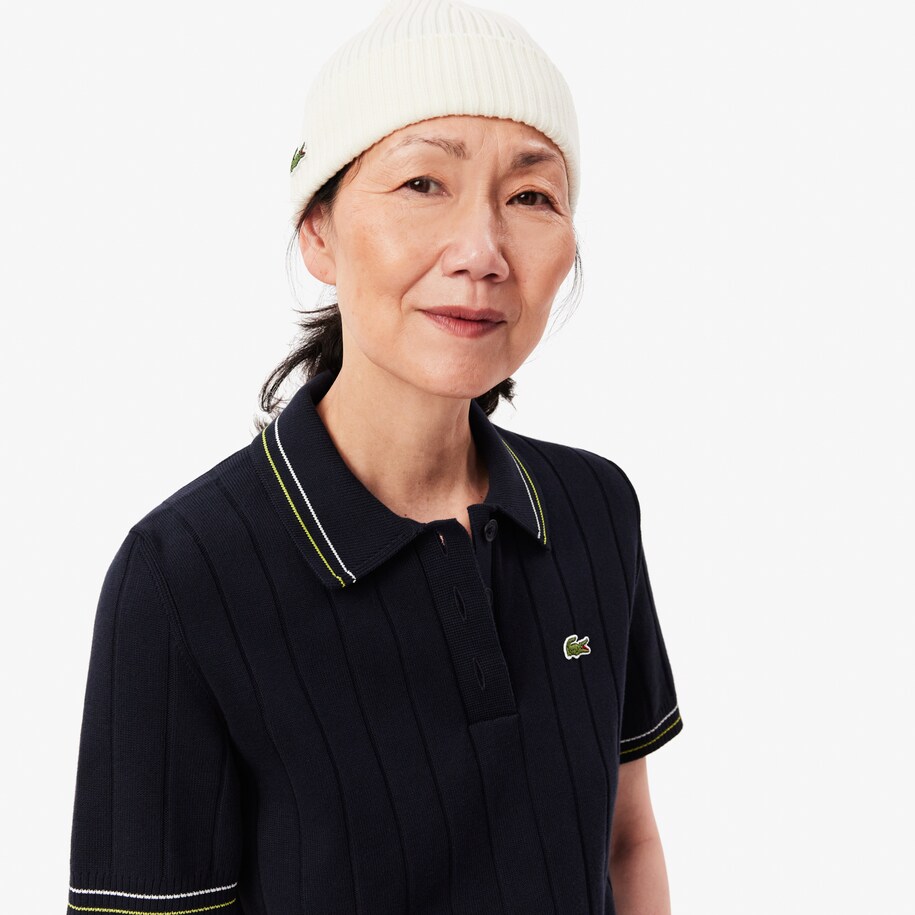 French Made Ribbed Cotton Polo Shirt image number 1