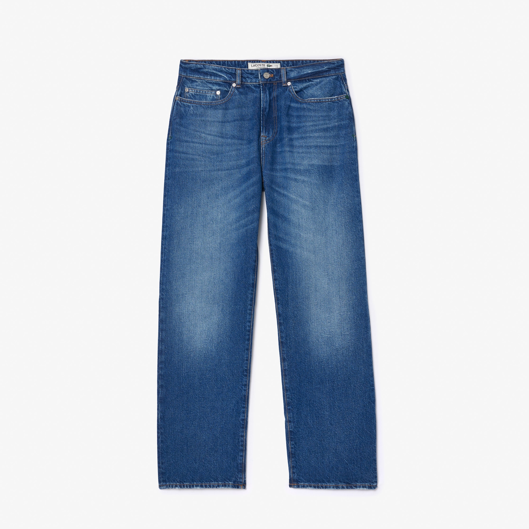 Straight Leg Indigo Denim Jeans image number 3