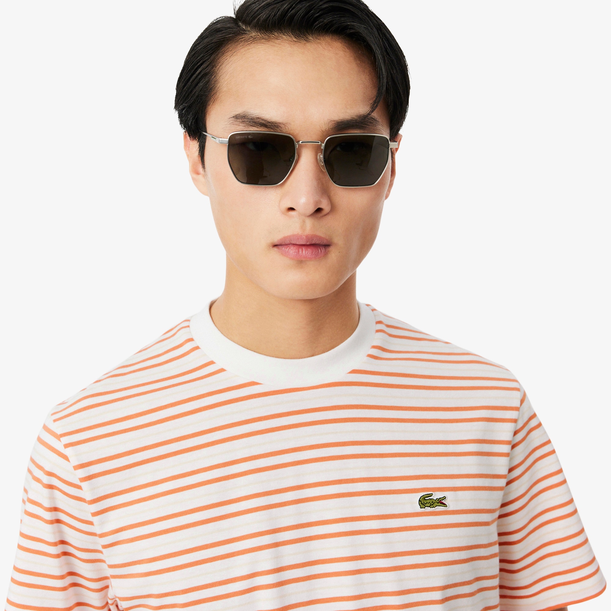 Striped Cotton T-shirt image number 1