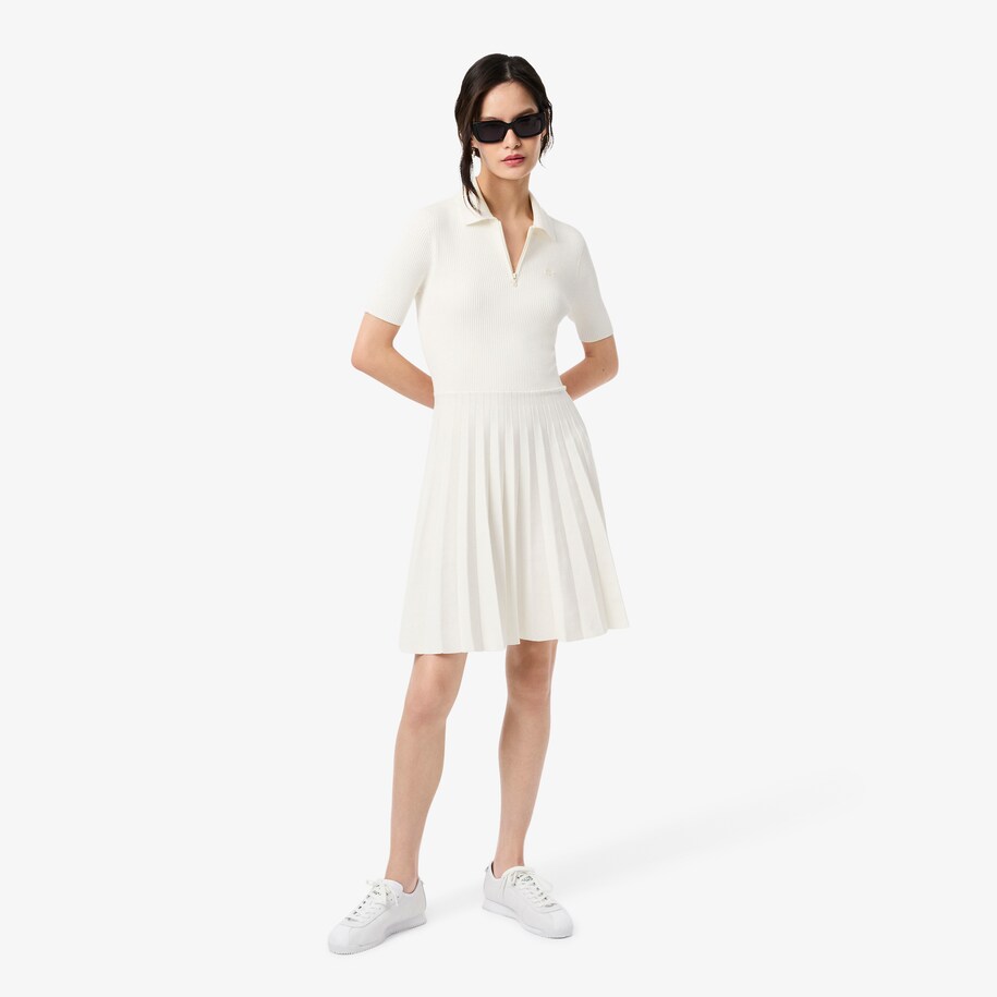 Pleated Polo Collar Dress image number 0