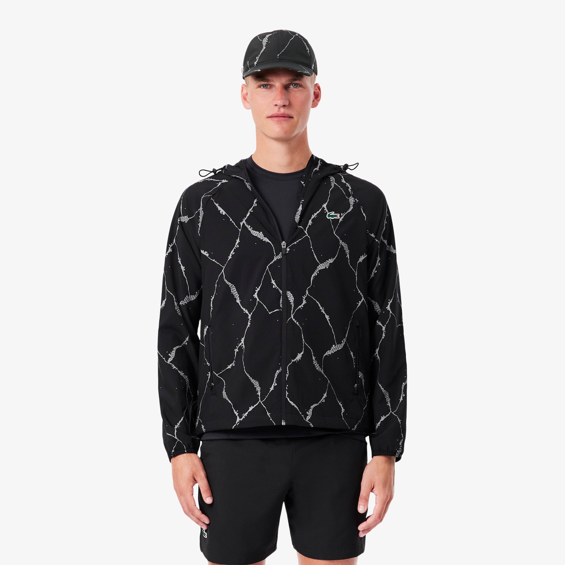 Reflective Crocodile Print Tennis Jacket image number 0