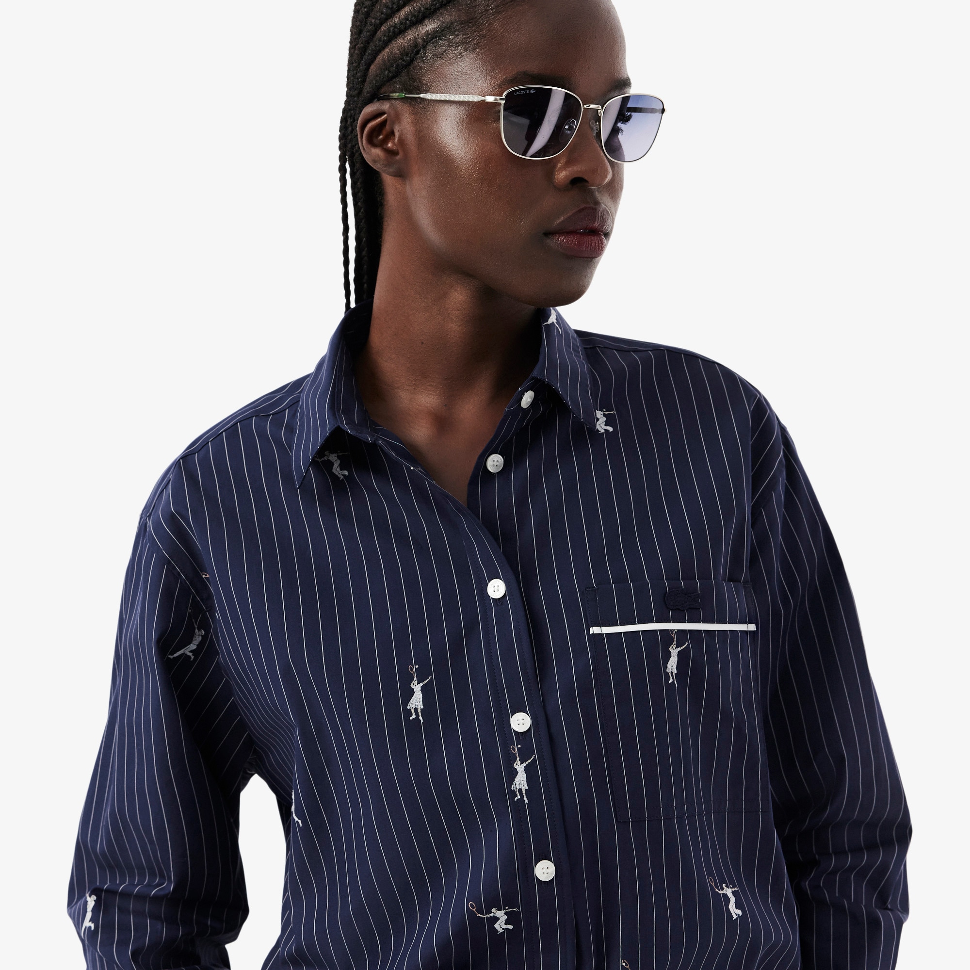 Oversized Shirt with Jacquard Motifs image number 1