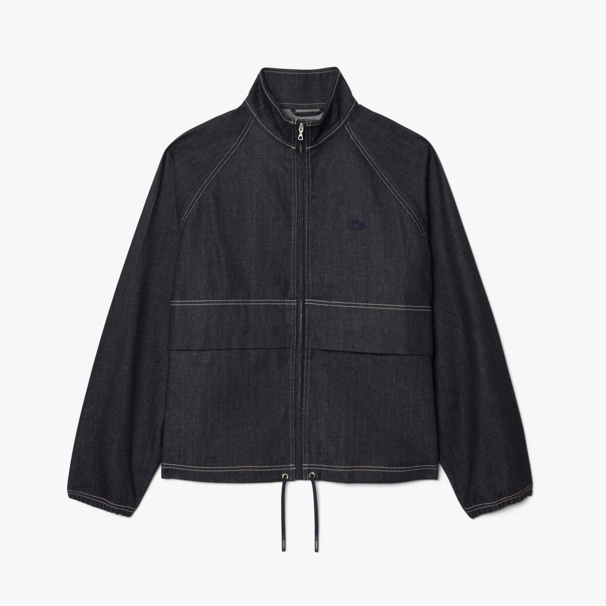 Oversized Zipped Denim Jacket image number 3