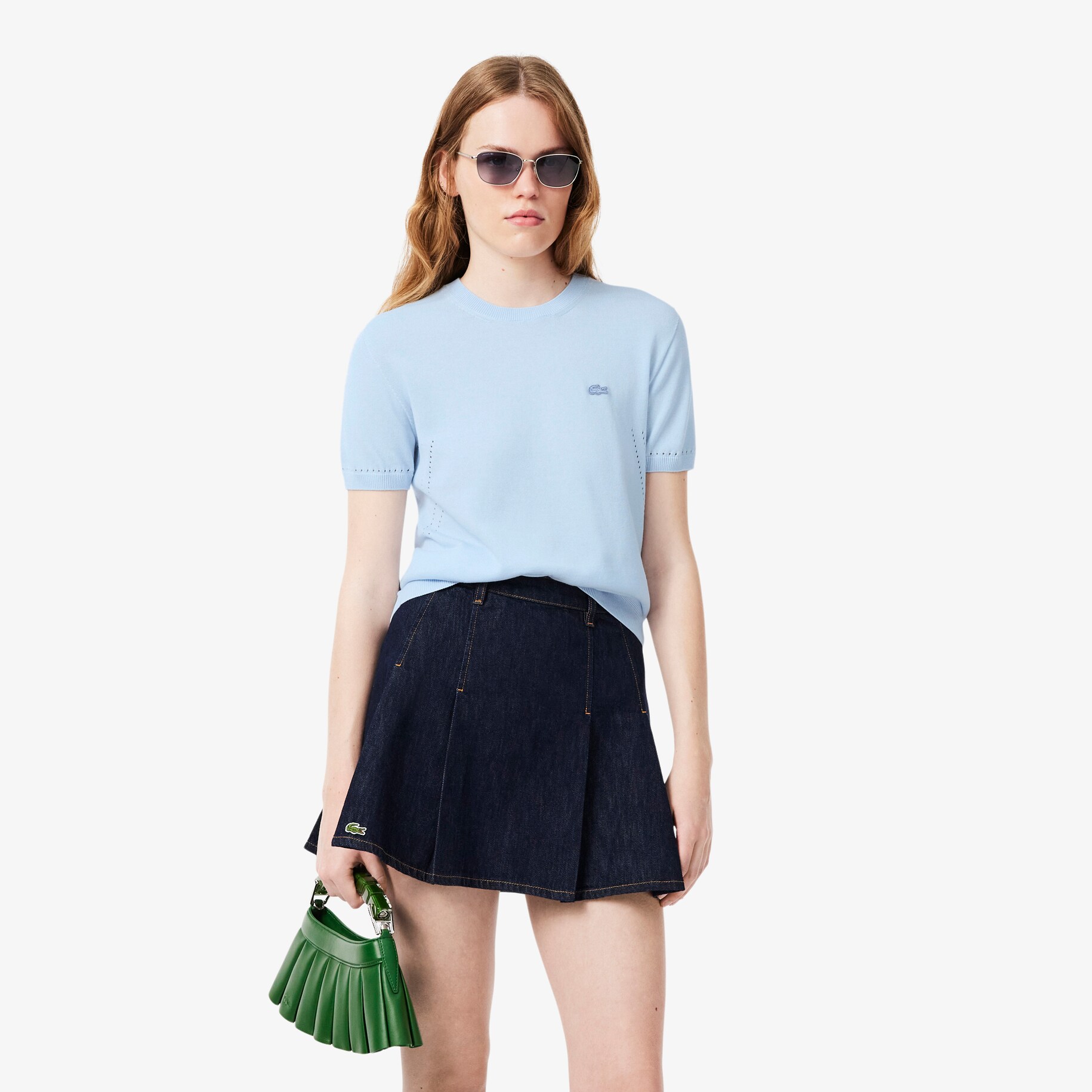 Short Sleeved 3D Knit Sweater image number 0