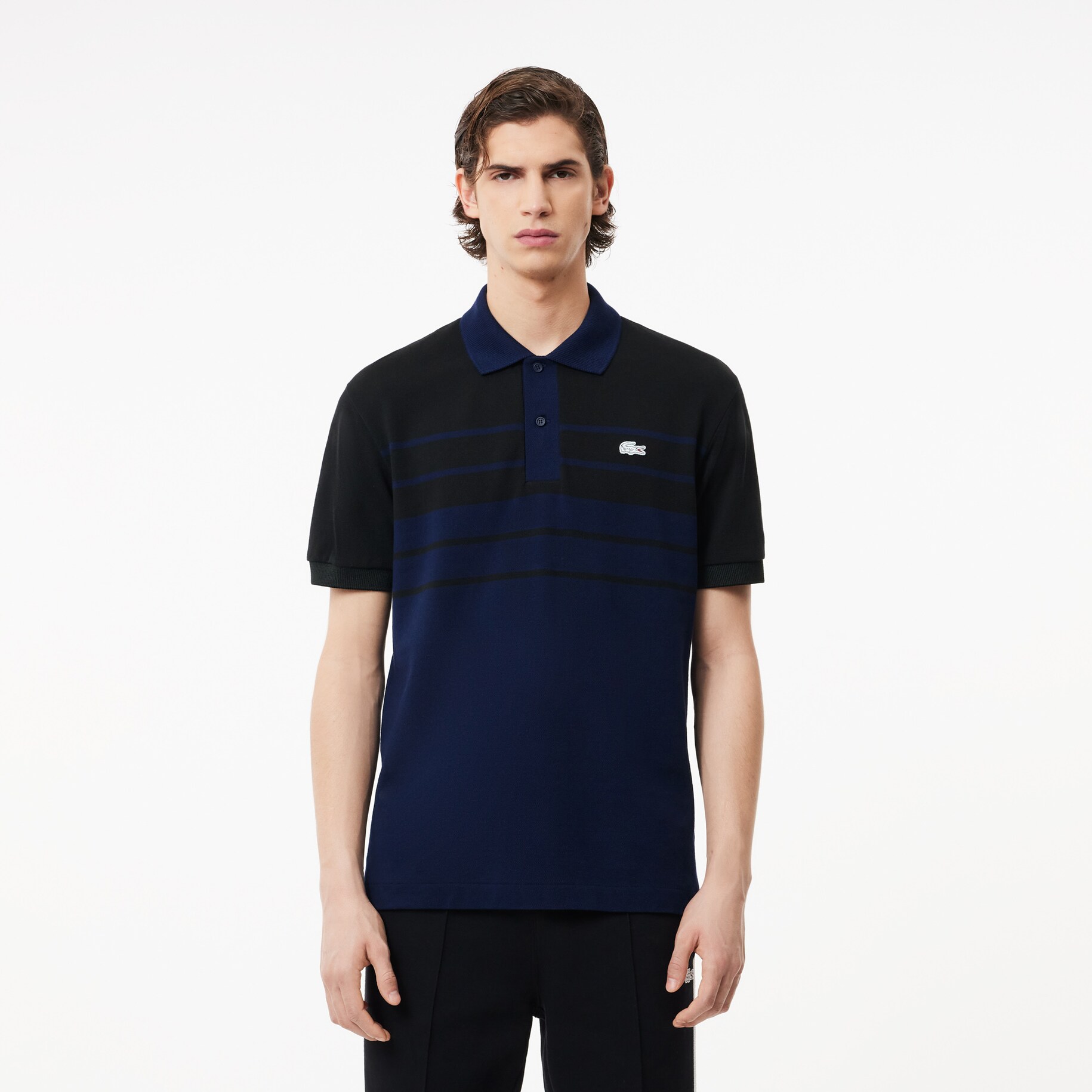 French Made Original L.12.12 Striped Polo Shirt  image number 0