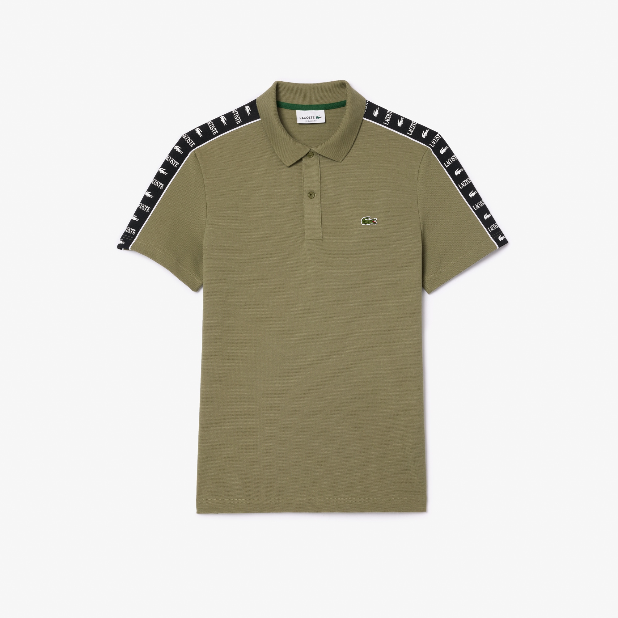 Logo Stripe Stretch Piqué Polo Shirt  image number 3