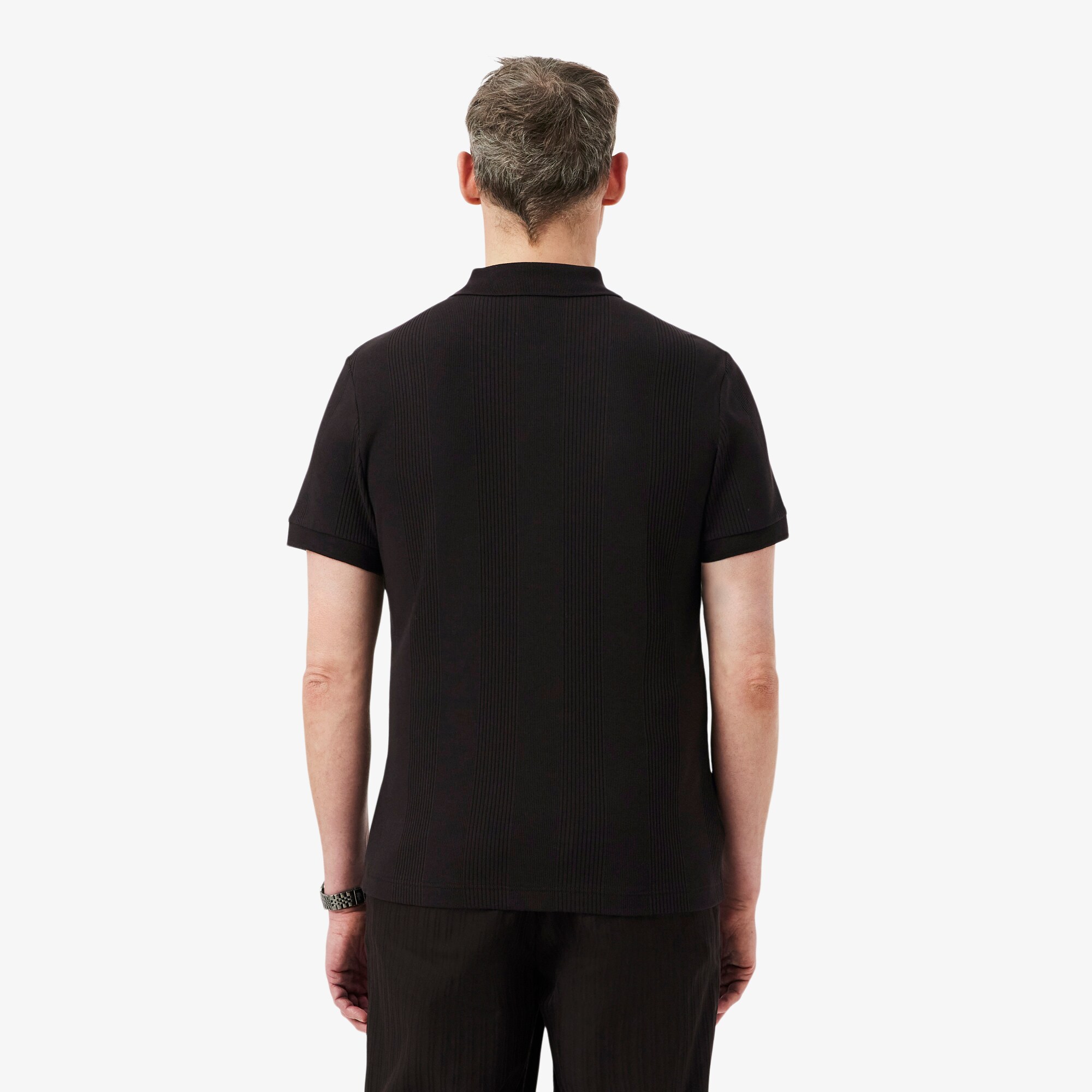 Classic Fit Ribbed Knit Polo Shirt image number 2